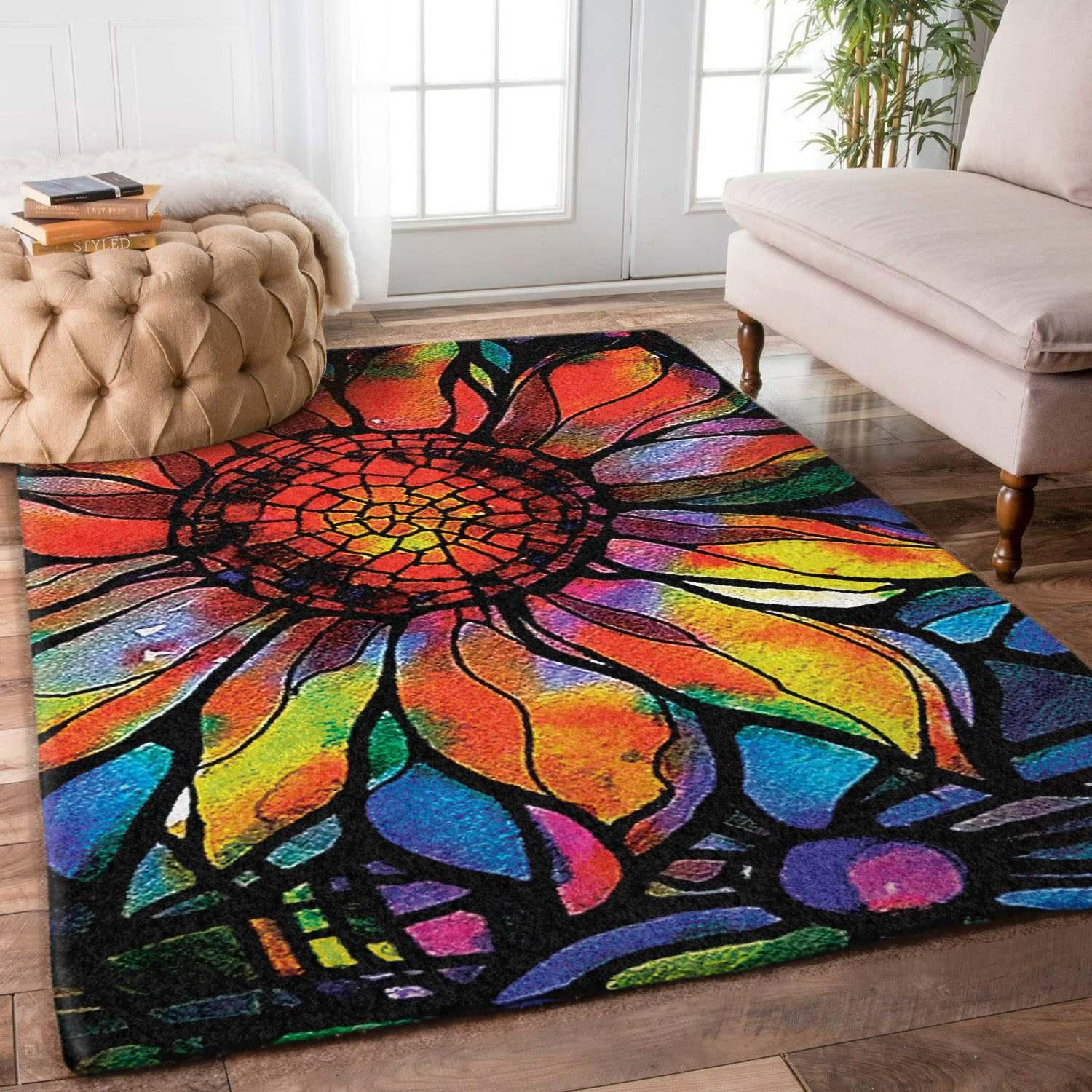 Sunflower Rug Chrismas Gift - Indoor Outdoor Rugs