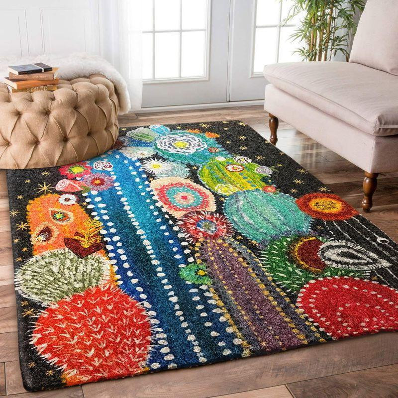 Cactus Flowers Rectangle Rug Chrismas Gift - Indoor Outdoor Rugs