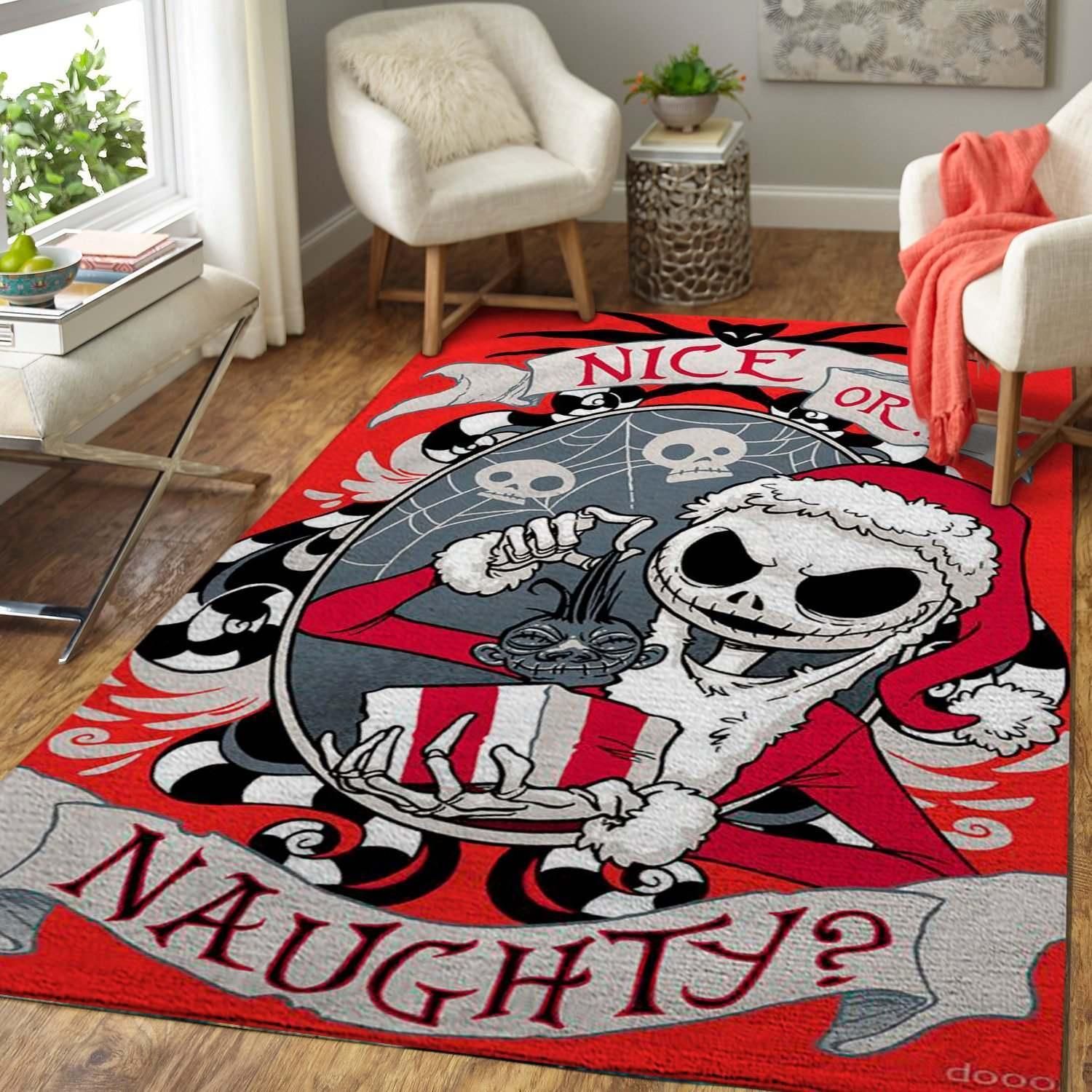 Scary Christmas Santa Jack The Nightmare Before Christmas Area Rug Chrismas Gift - Indoor Outdoor Rugs