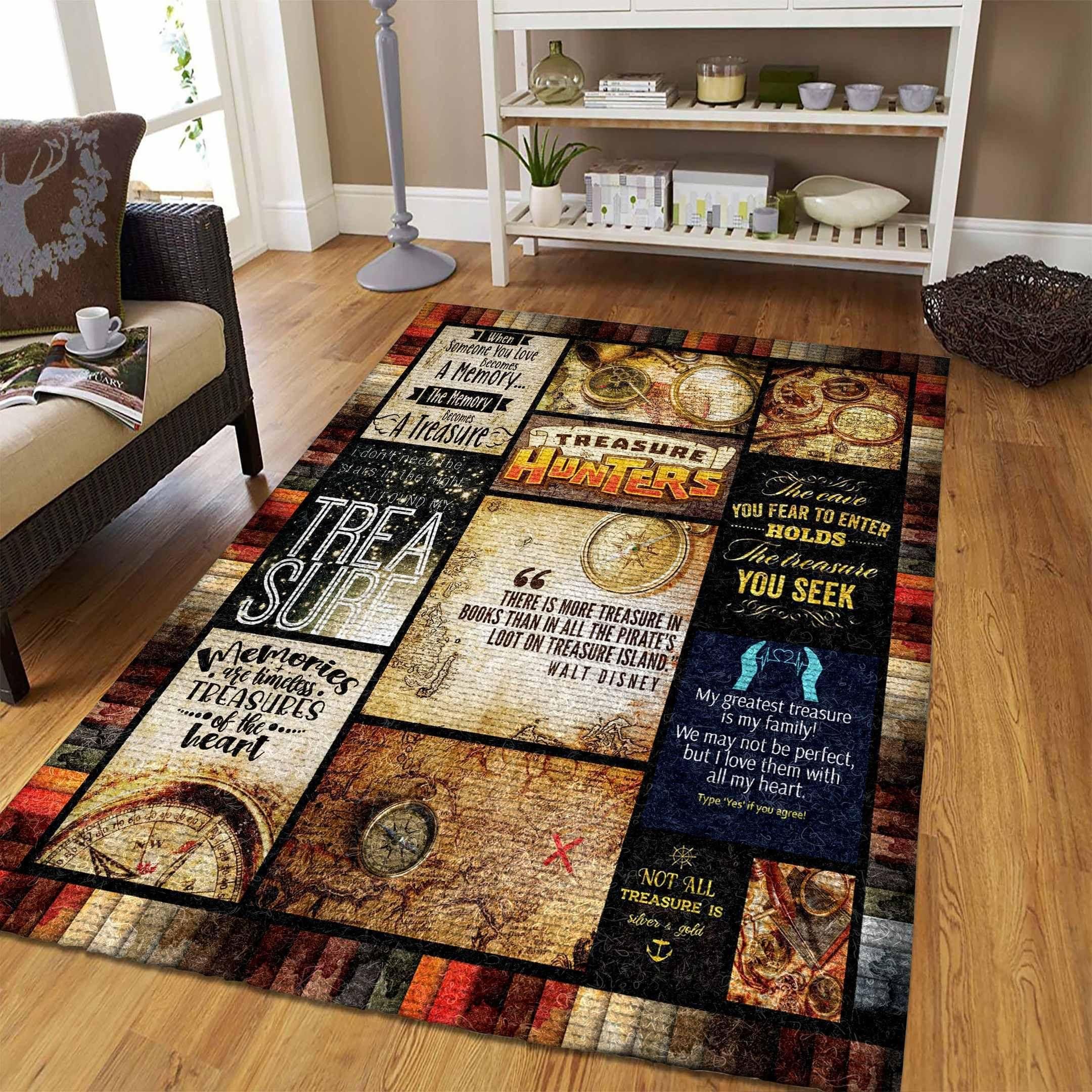 Treasure Hunting Rug Chrismas Gift - Indoor Outdoor Rugs