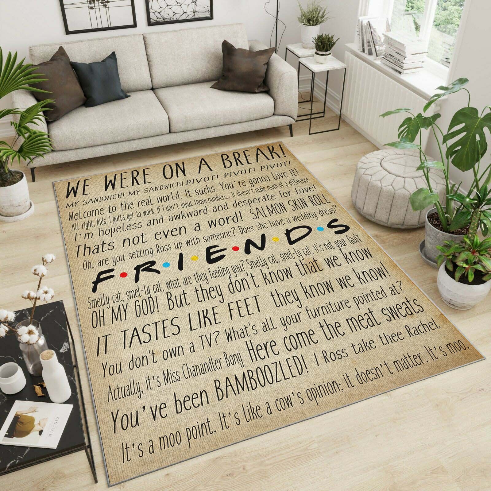 F R I E N D S Area Rug Chrismas Gift - Indoor Outdoor Rugs