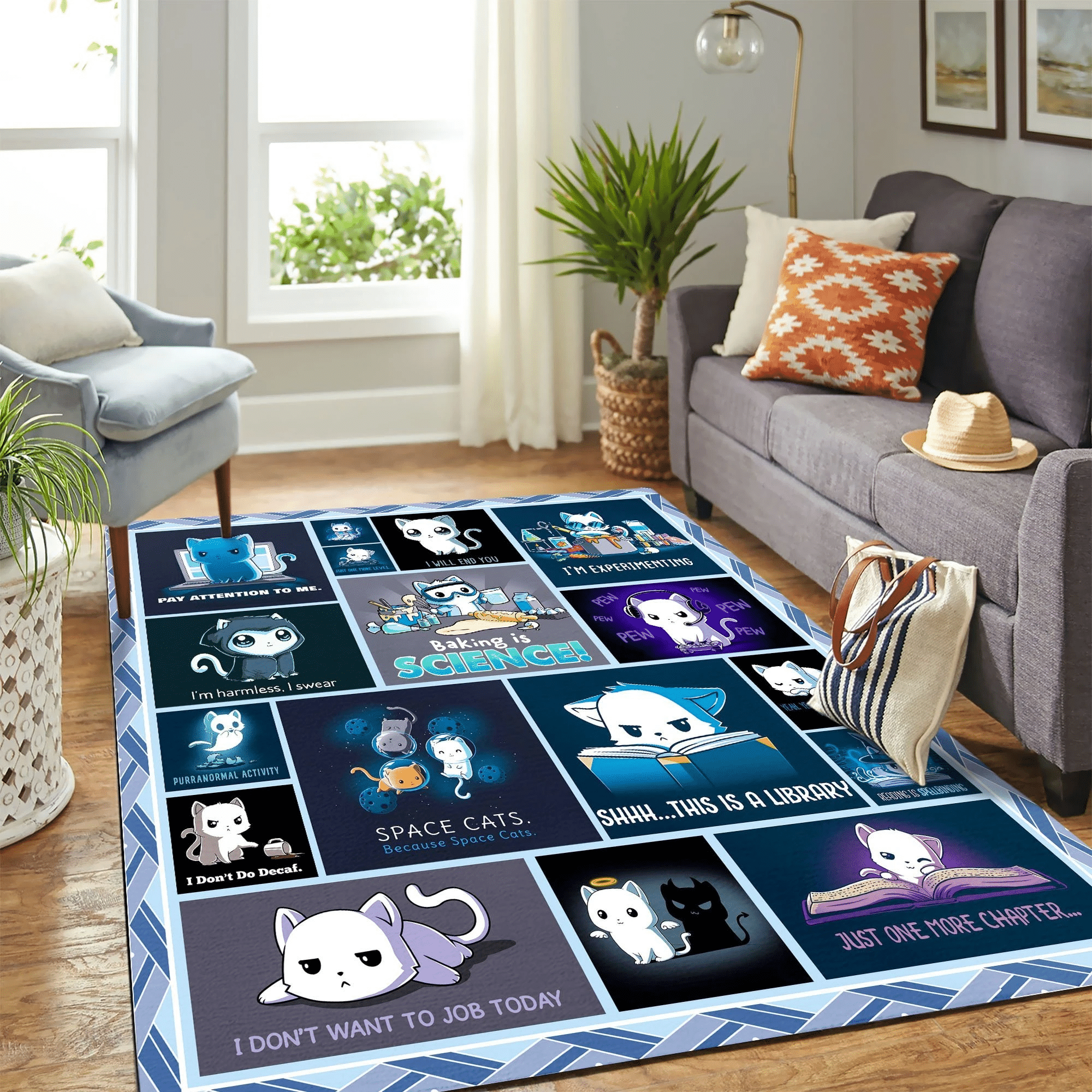 Funny Cat Mk Carpet Area Rug Chrismas Gift - Indoor Outdoor Rugs