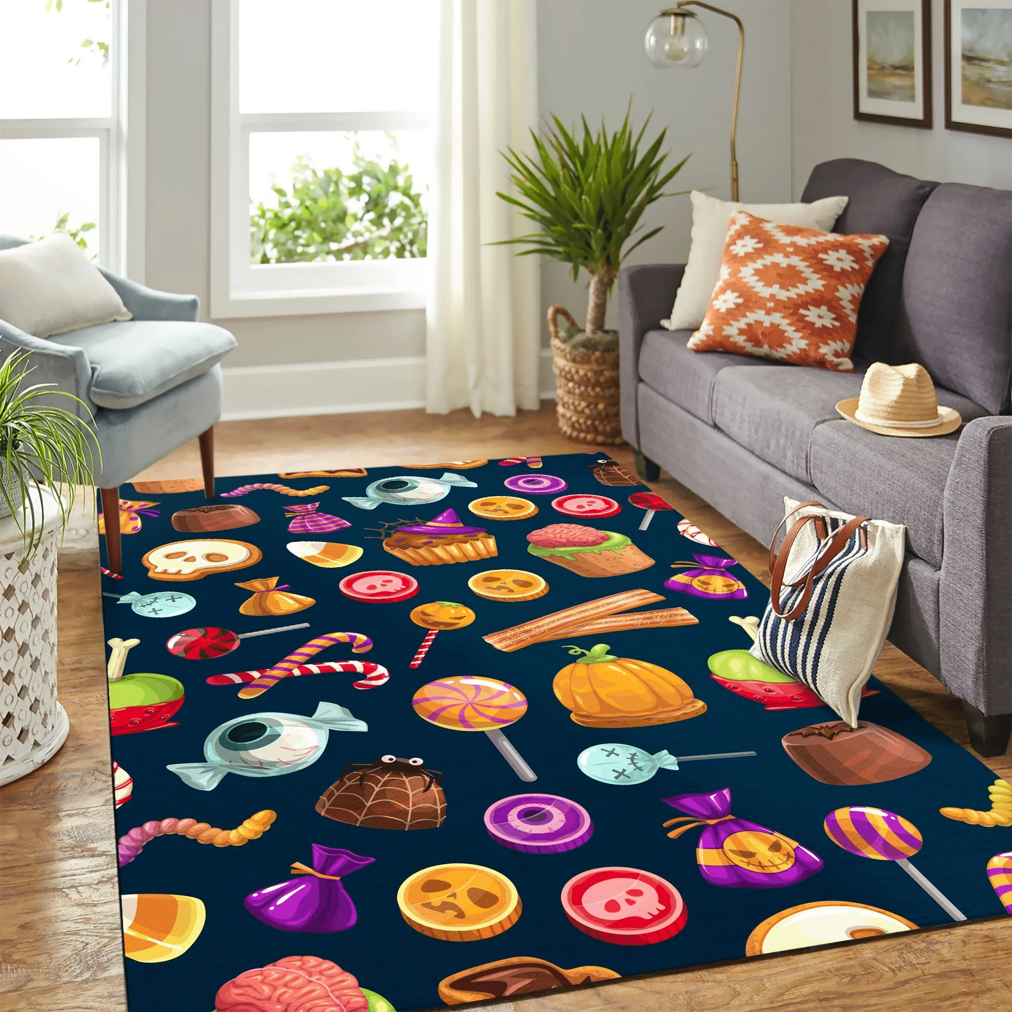 Halloween Candy Carpet Rug Chrismas Gift - Indoor Outdoor Rugs