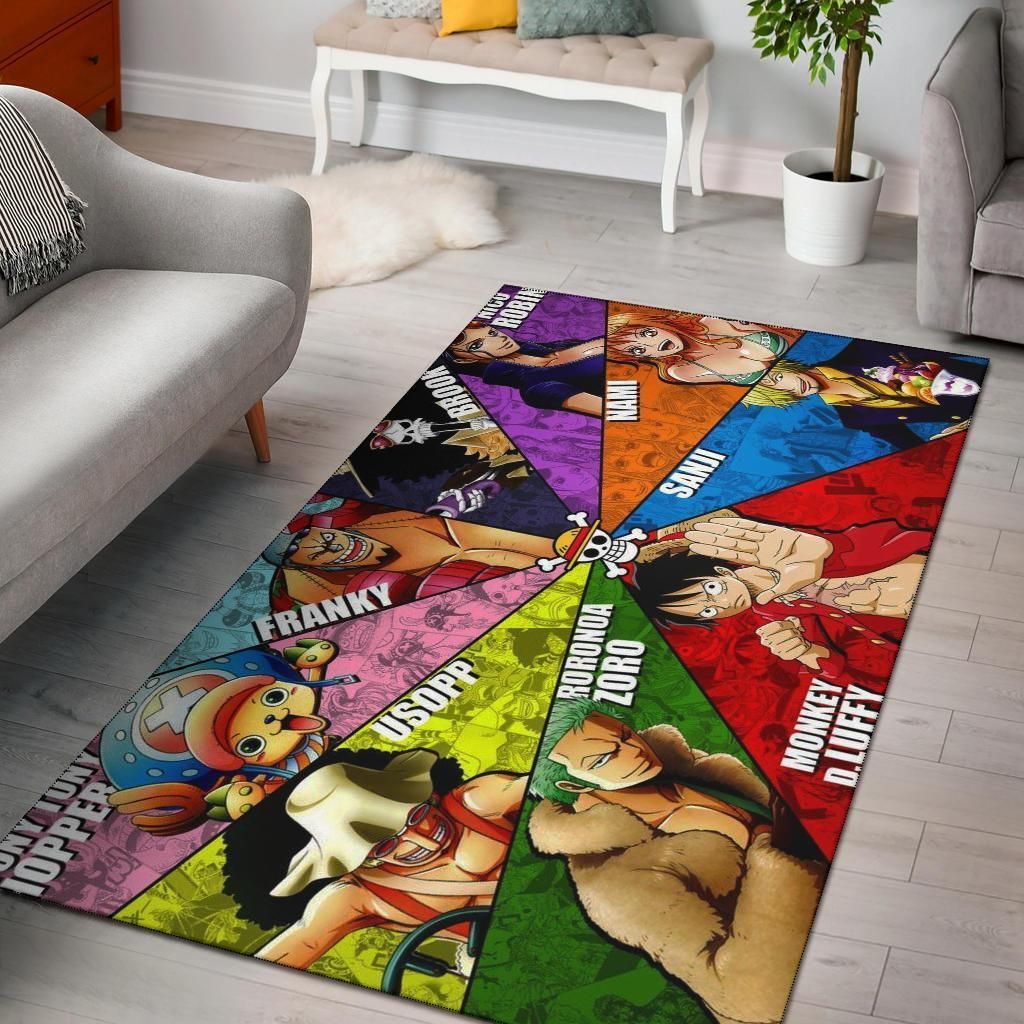 One Piece Characters Area Rug Chrismas Gift - Indoor Outdoor Rugs