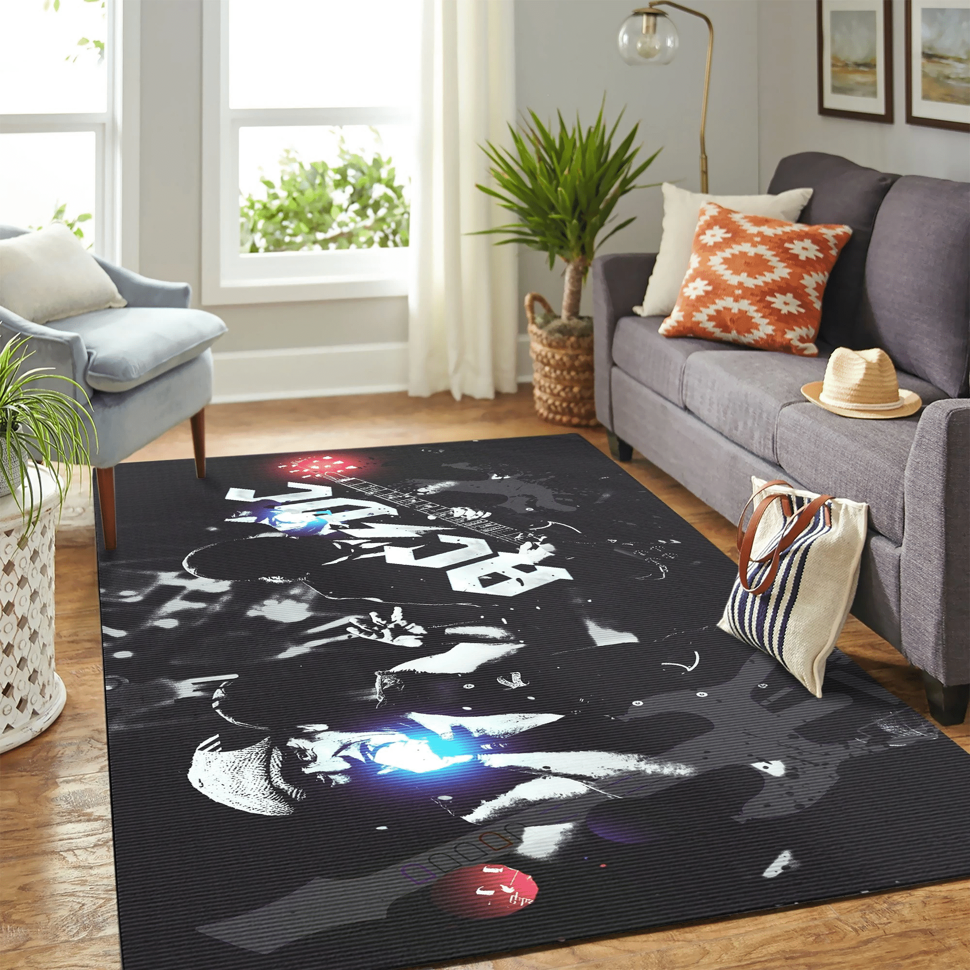 Acdc Badass Carpet Floor Area Rug Chrismas Gift - Indoor Outdoor Rugs