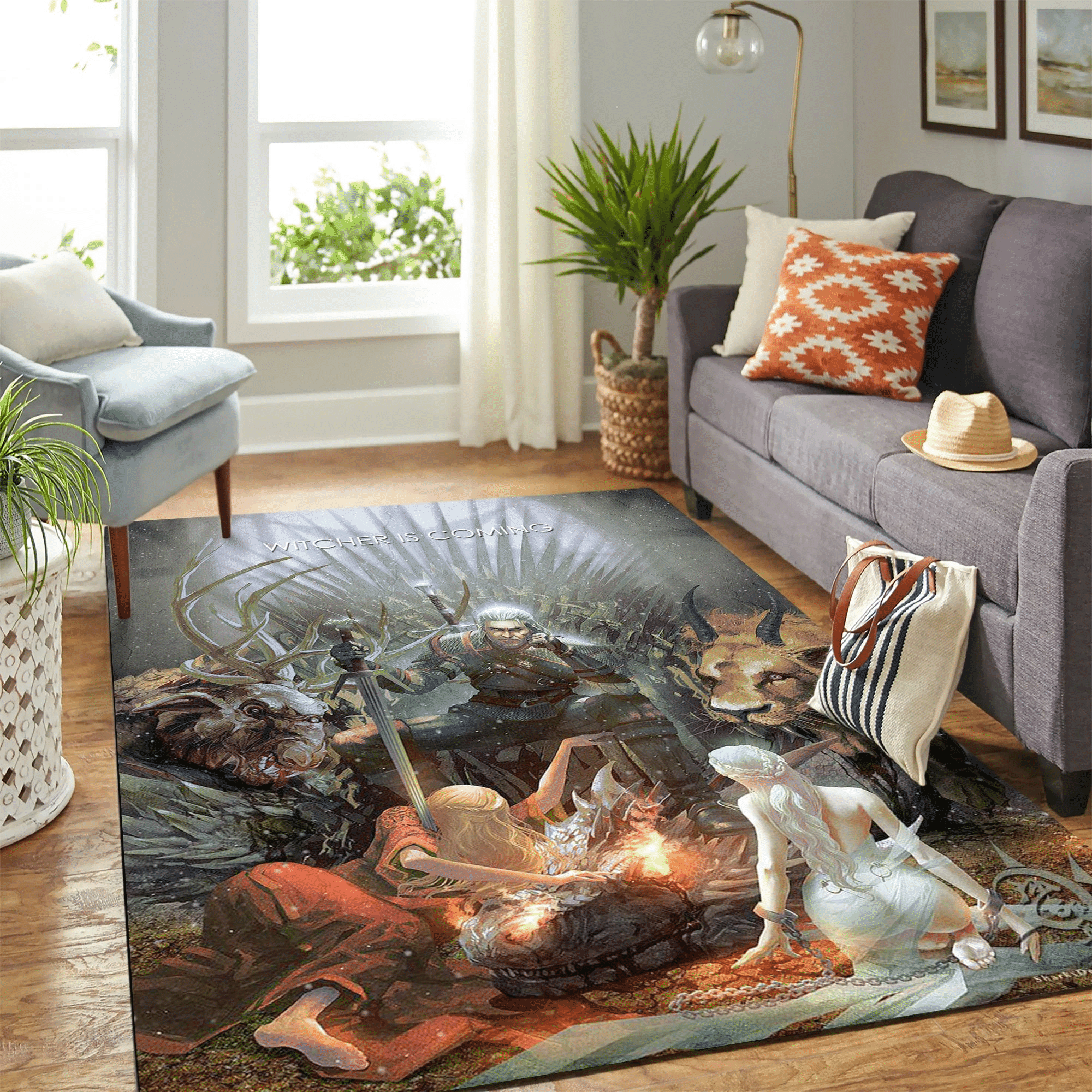 Witcher Is Comming Carpet Floor Area Rug Chrismas Gift - Indoor Outdoor Rugs