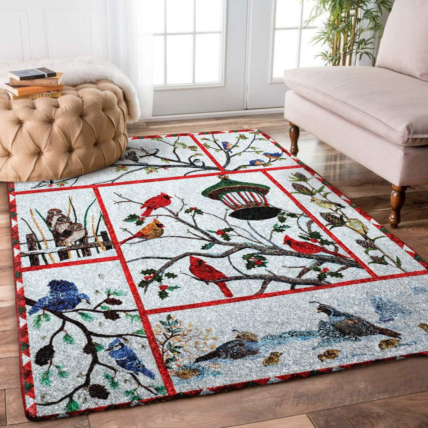 Bird Rug Chrismas Gift - Indoor Outdoor Rugs