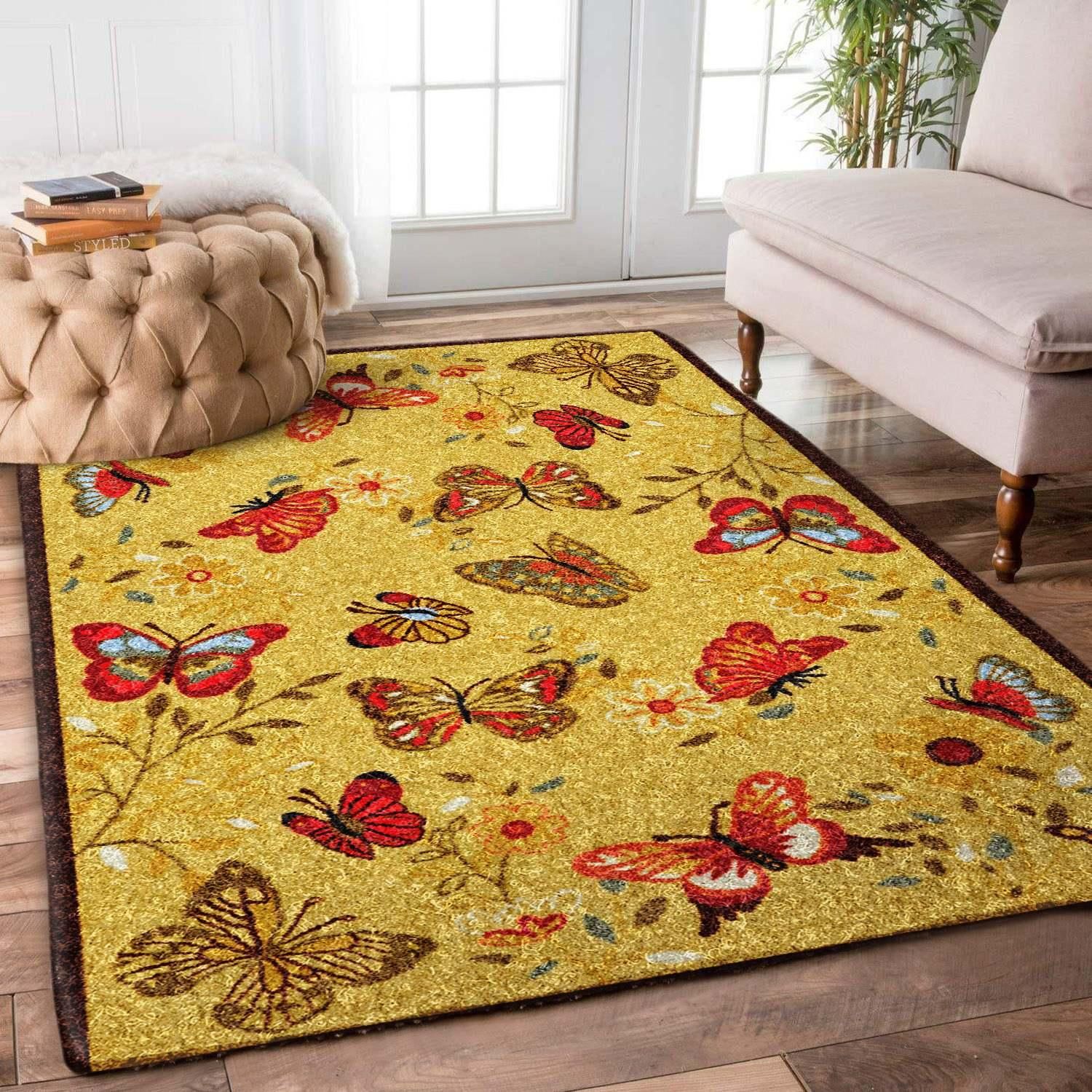 Butterfly Rug Chrismas Gift - Indoor Outdoor Rugs