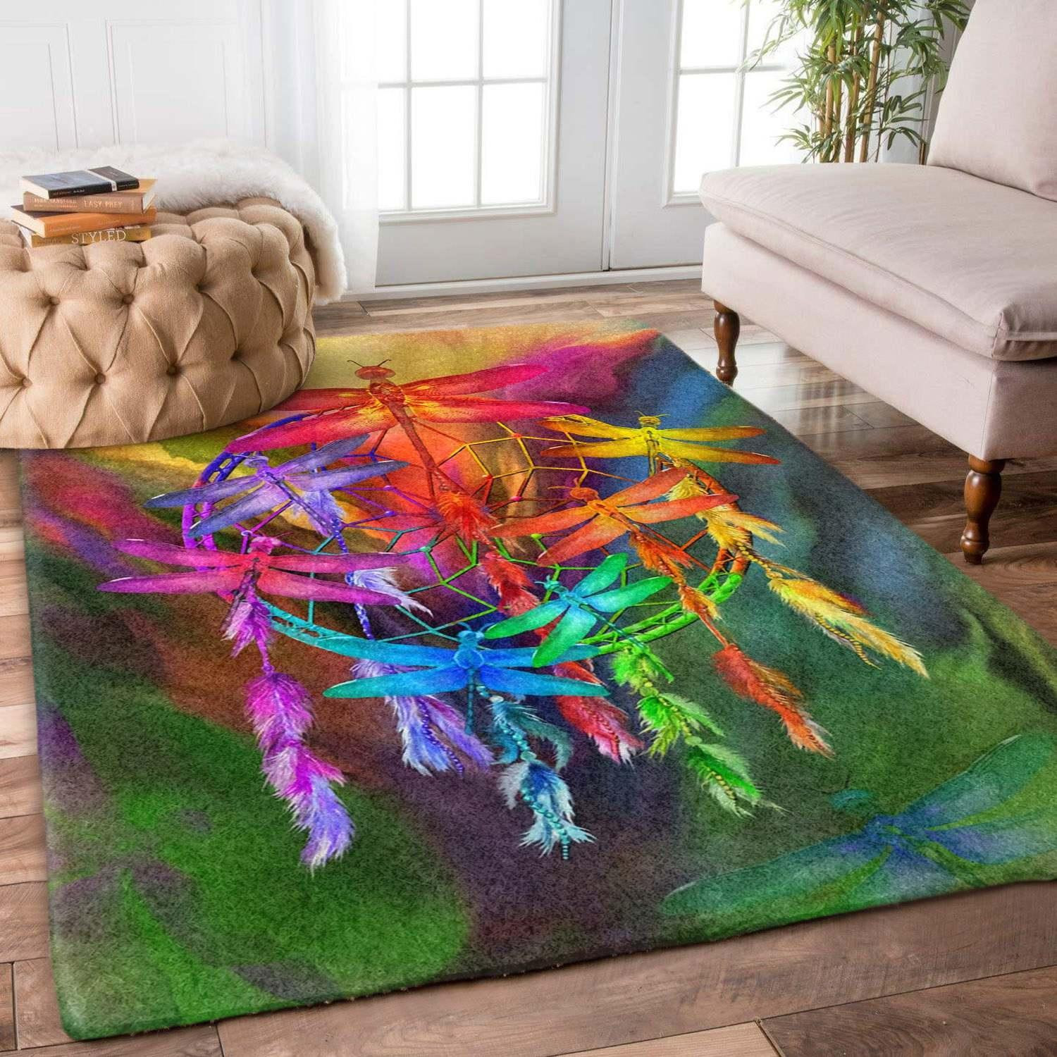 Dragonfly Rug Chrismas Gift - Indoor Outdoor Rugs