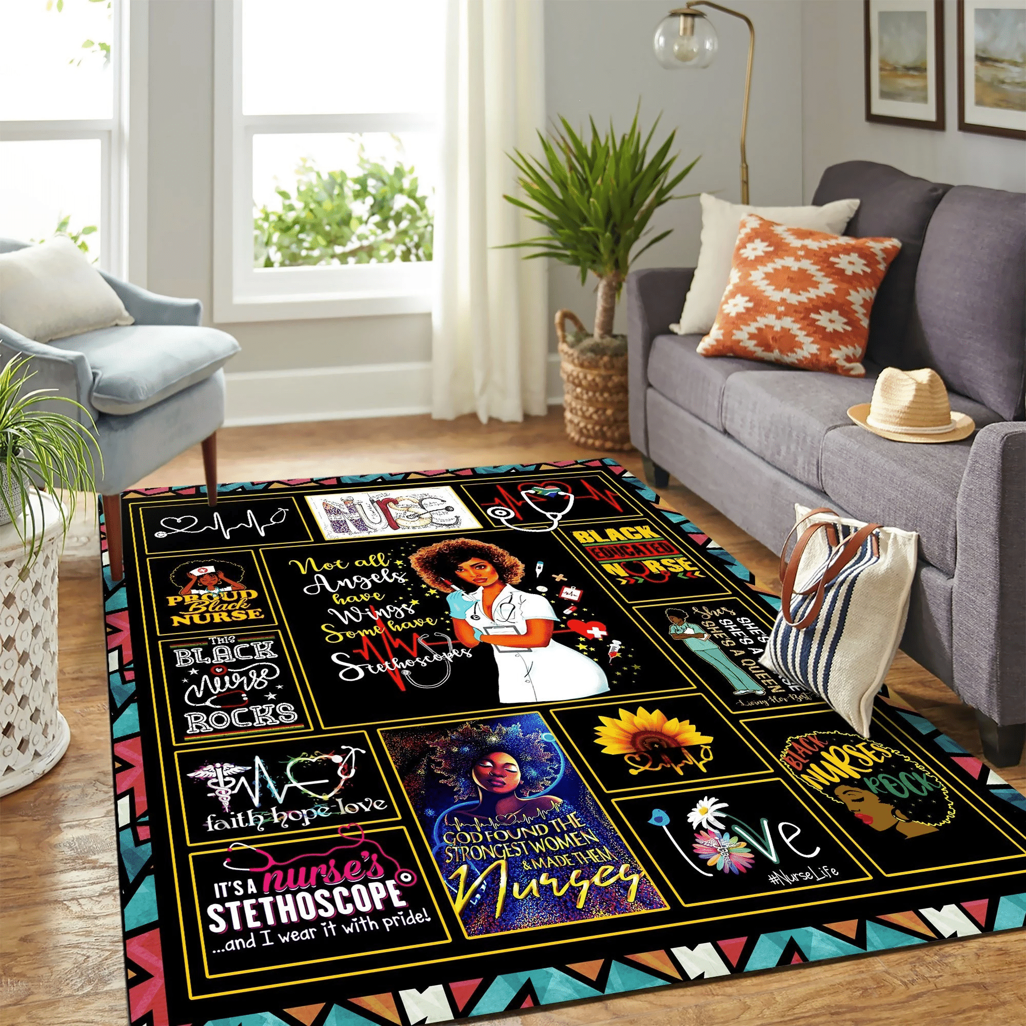 Quilt Nurse Copy Mk Carpet Area Rug Chrismas Gift - Indoor Outdoor Rugs