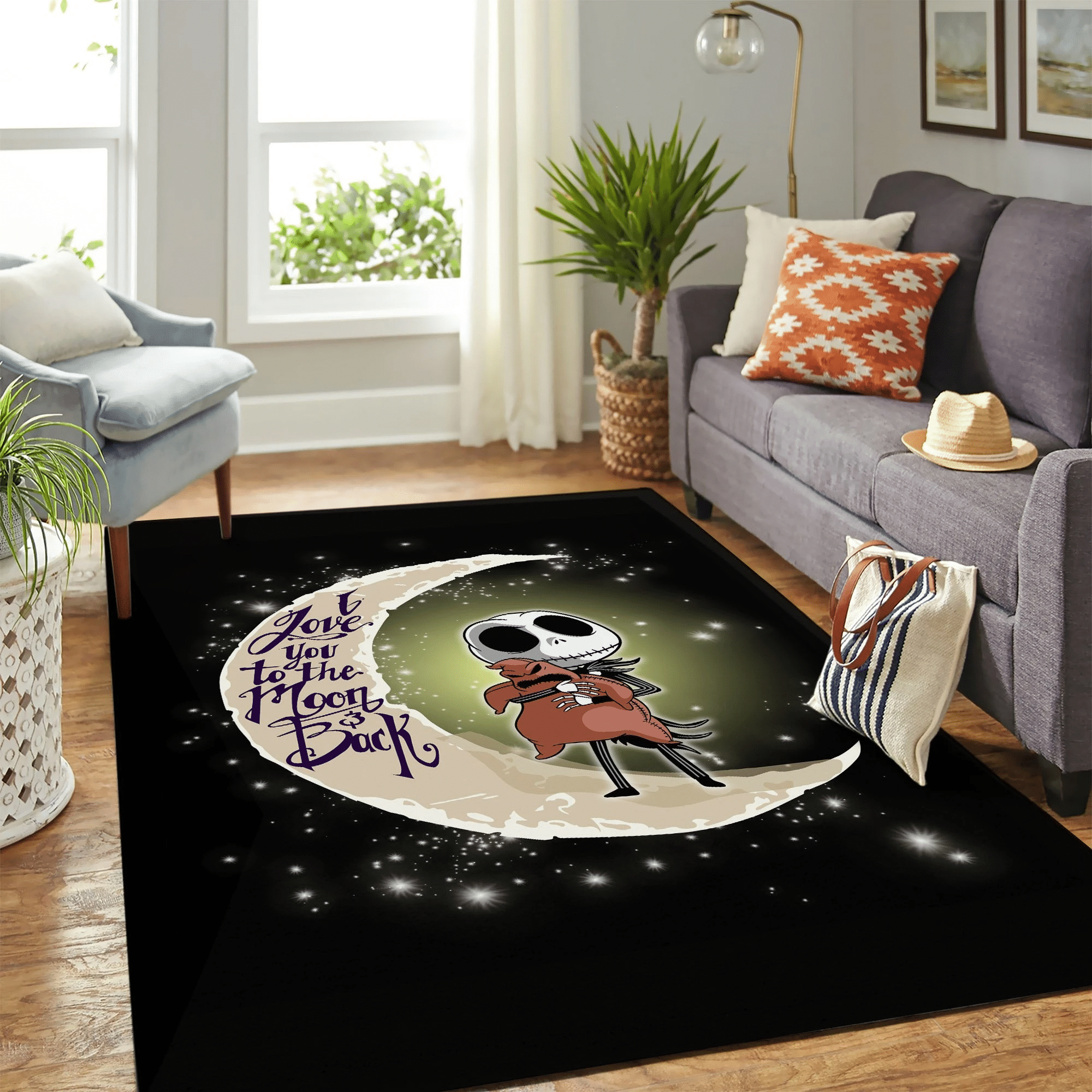 Cute Jack Skellington Carpet Rug Chrismas Gift - Indoor Outdoor Rugs