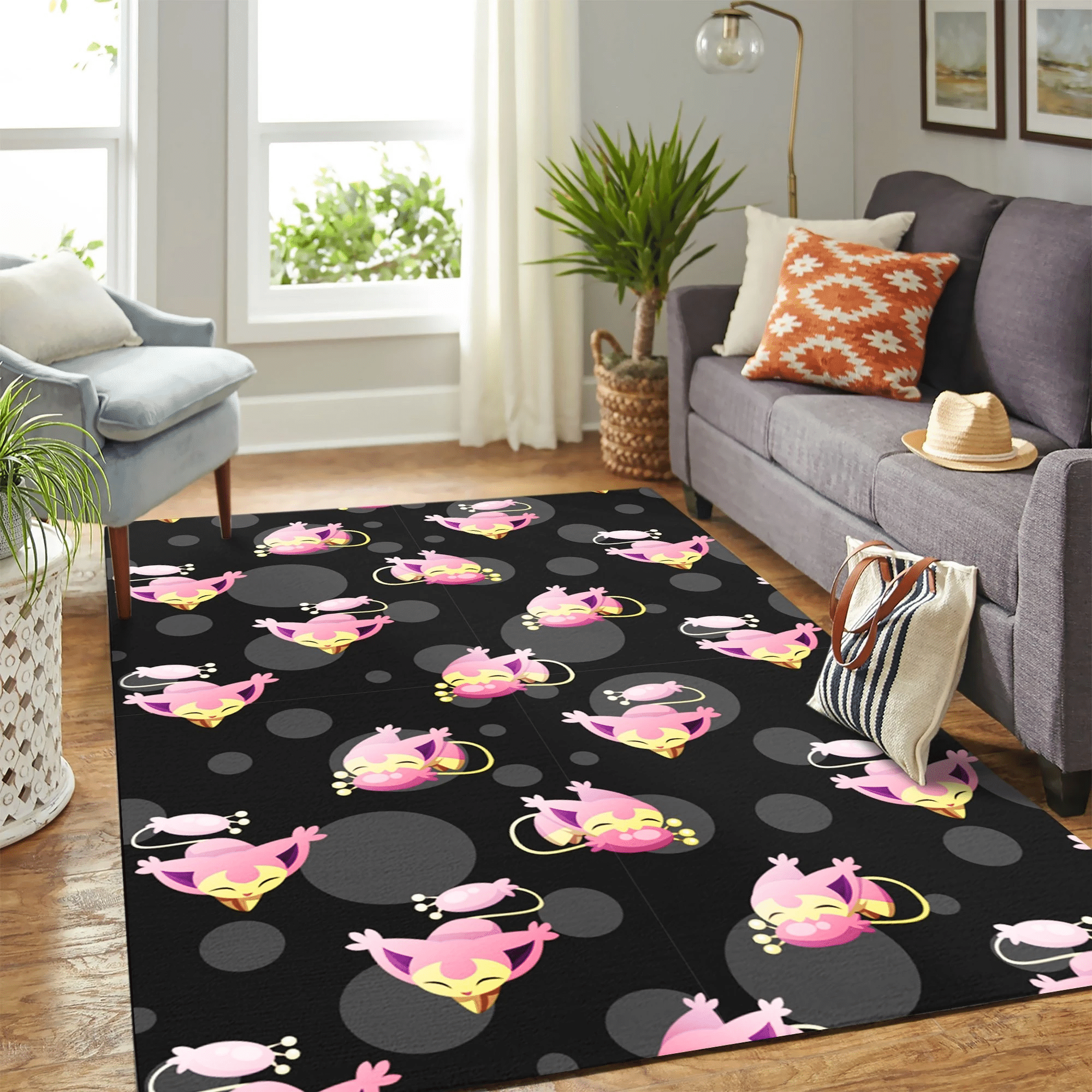 Cat Kitty Pokemon Carpet Rug Chrismas Gift - Indoor Outdoor Rugs