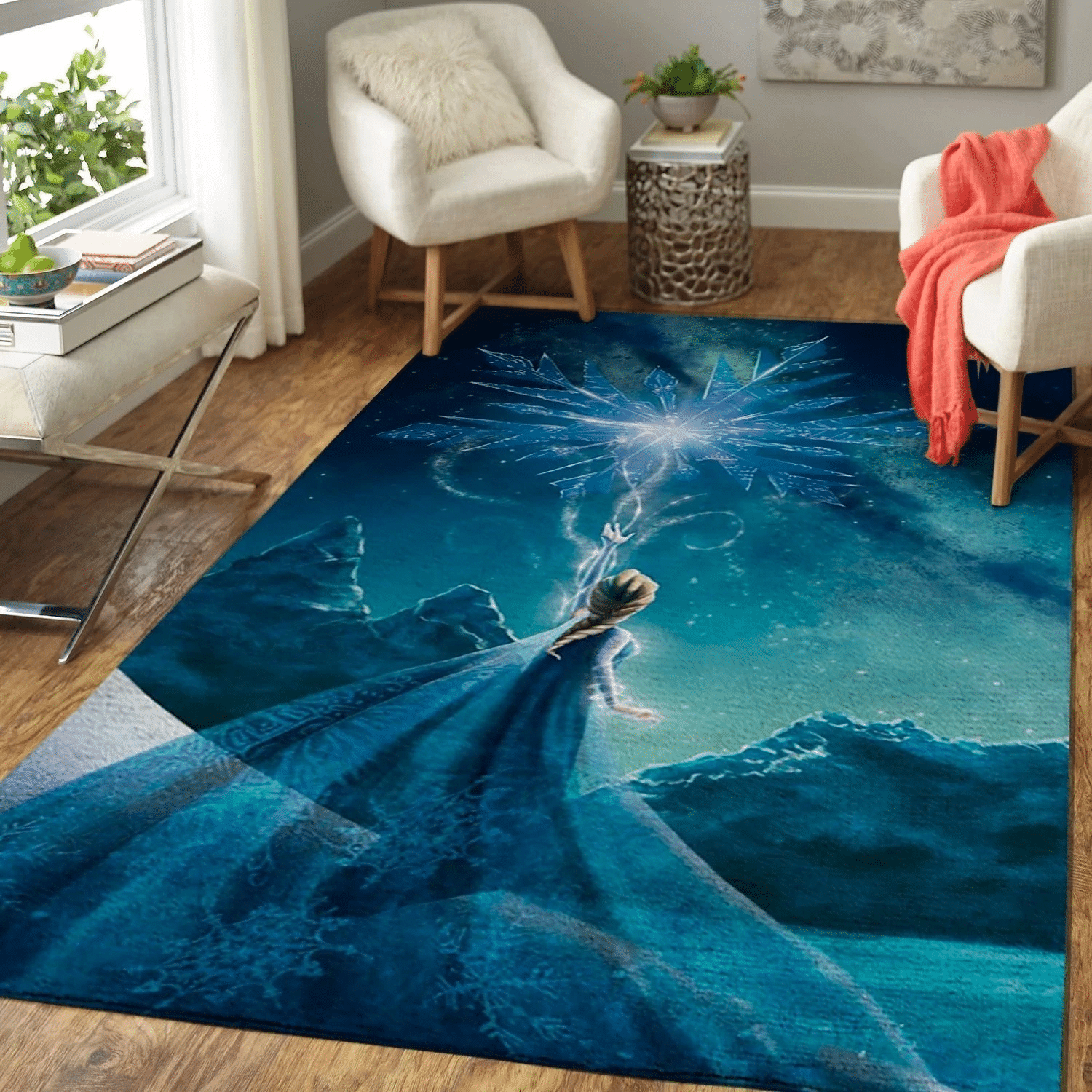 Frozen Elsa Area Rug Chrismas Gift - Indoor Outdoor Rugs