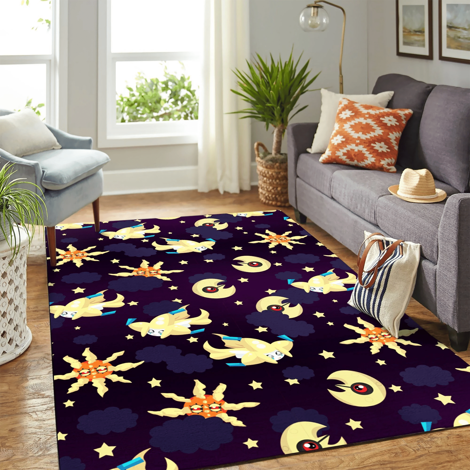 Pokemon Sun Moon Carpet Floor Area Rug Chrismas Gift - Indoor Outdoor Rugs