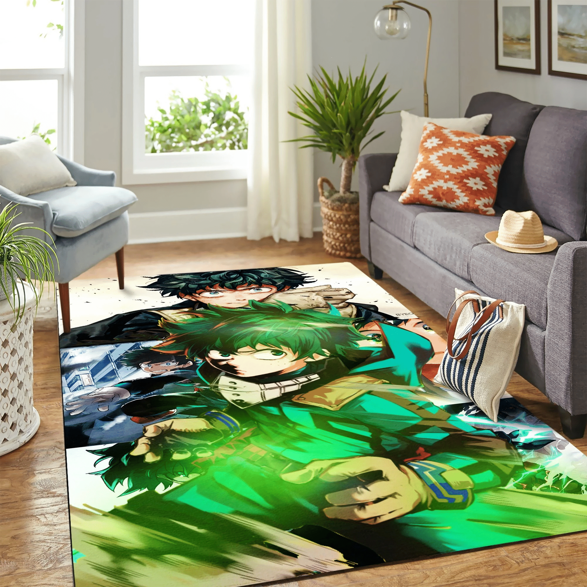 Izuku Midoriya Carpet Floor Area Rug Chrismas Gift - Indoor Outdoor Rugs