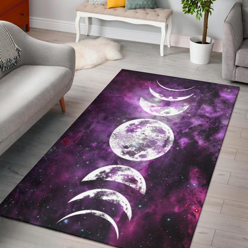 Moon Phase Wicca Area Rug Chrismas Gift - Indoor Outdoor Rugs