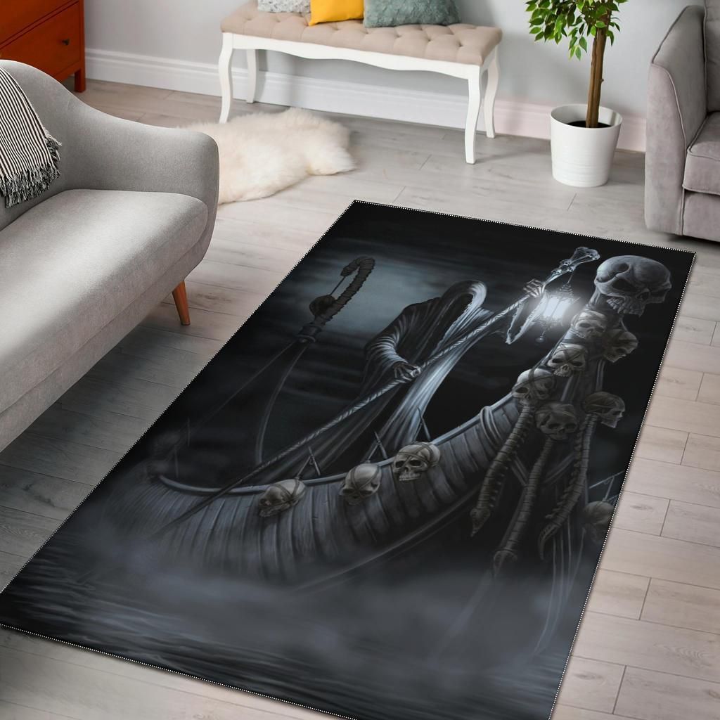 Skull Area Rug Chrismas Gift - Indoor Outdoor Rugs