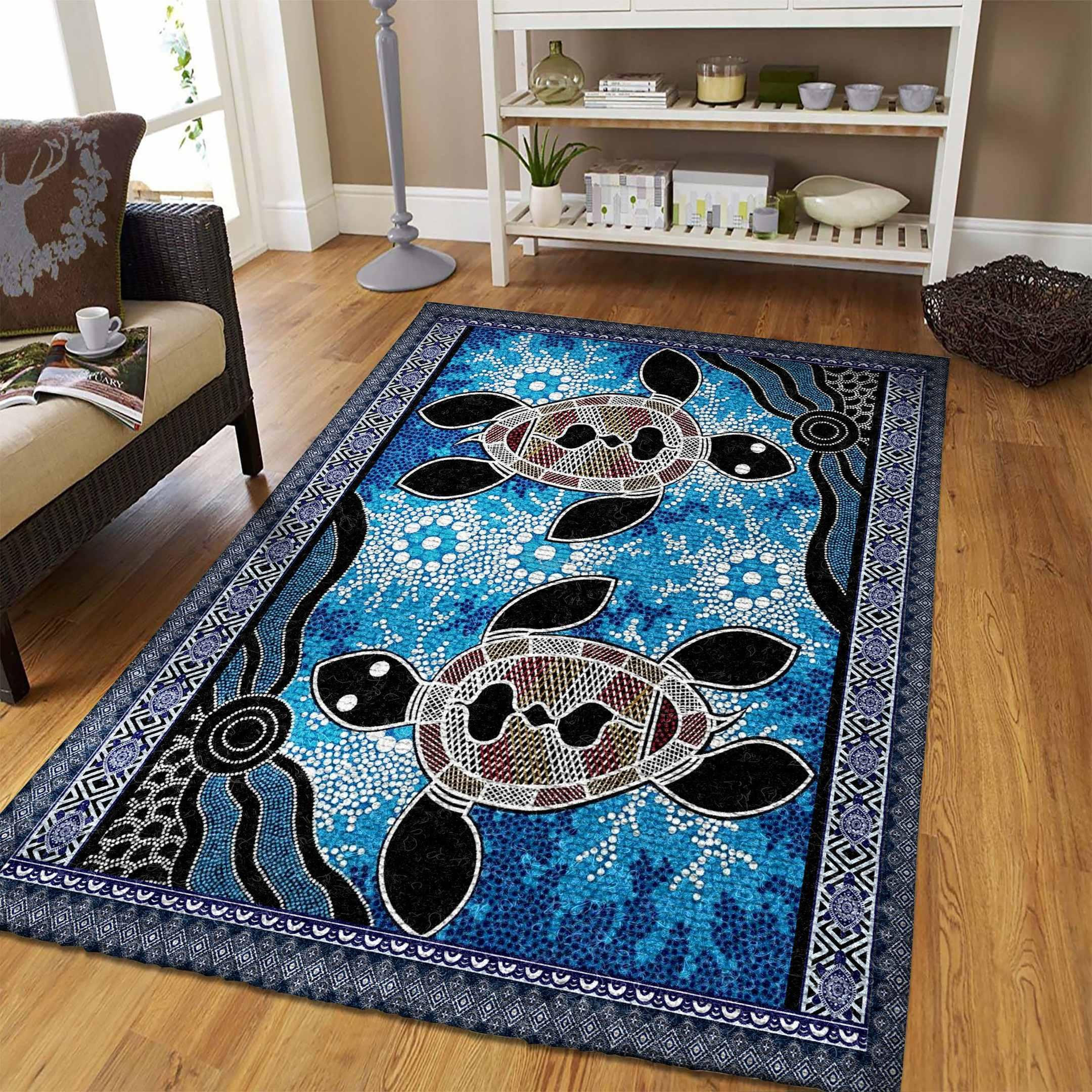 Turtle Rug Chrismas Gift - Indoor Outdoor Rugs