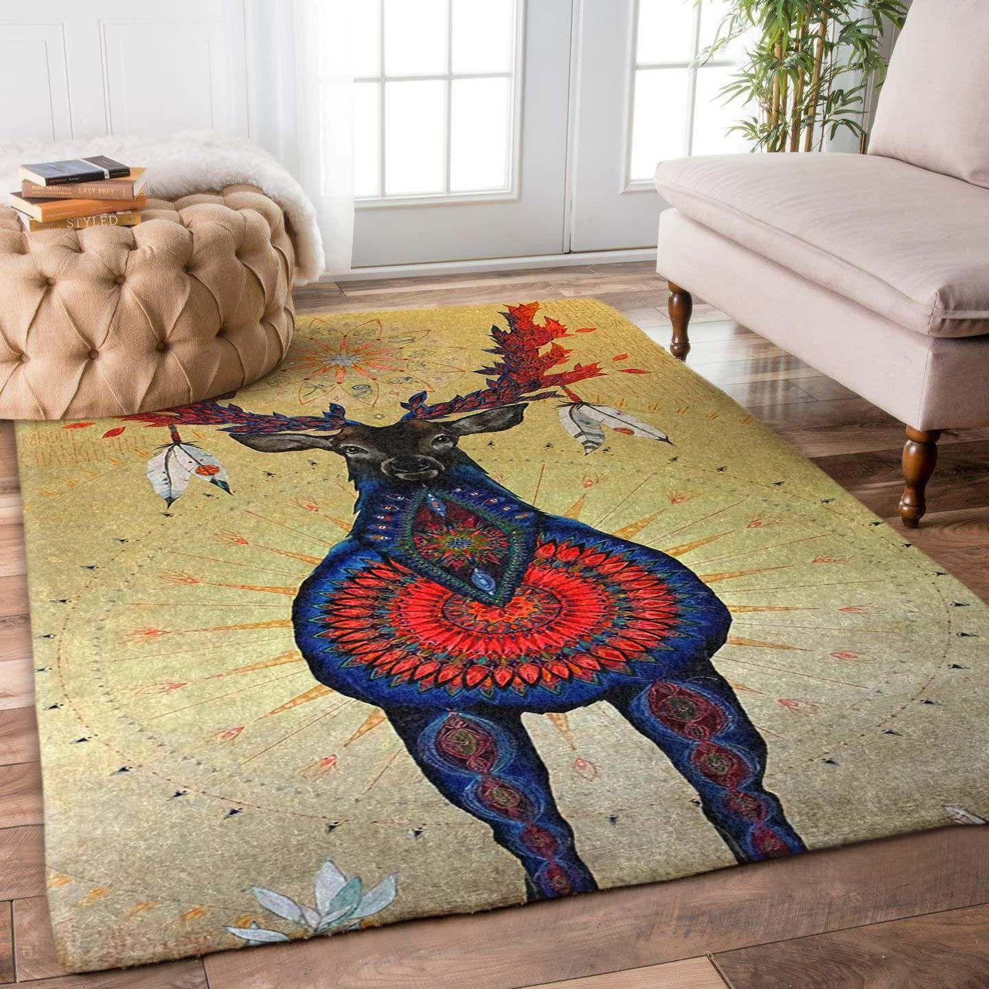 Deer Rug Chrismas Gift - Indoor Outdoor Rugs