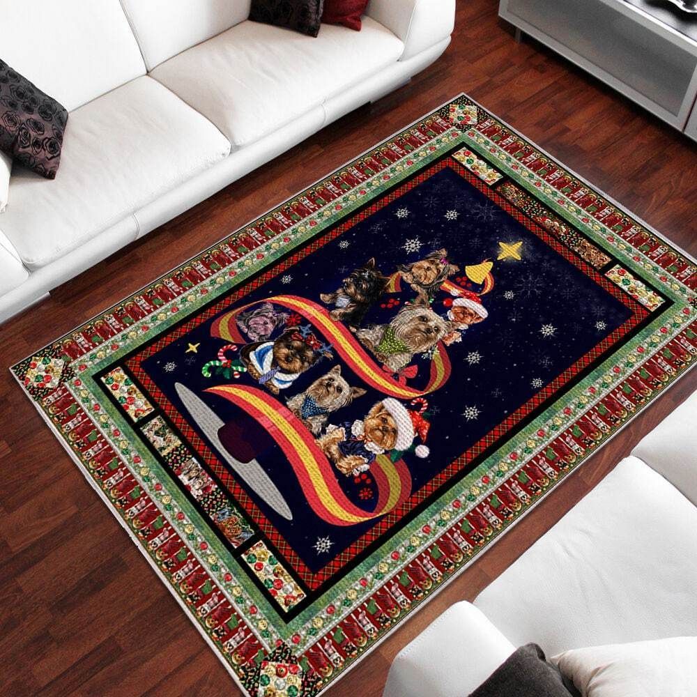 Yorkshire Dog Area Rug Chrismas Gift - Indoor Outdoor Rugs