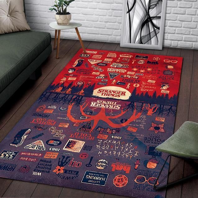 Stranger Things Area Rug Chrismas Gift - Indoor Outdoor Rugs