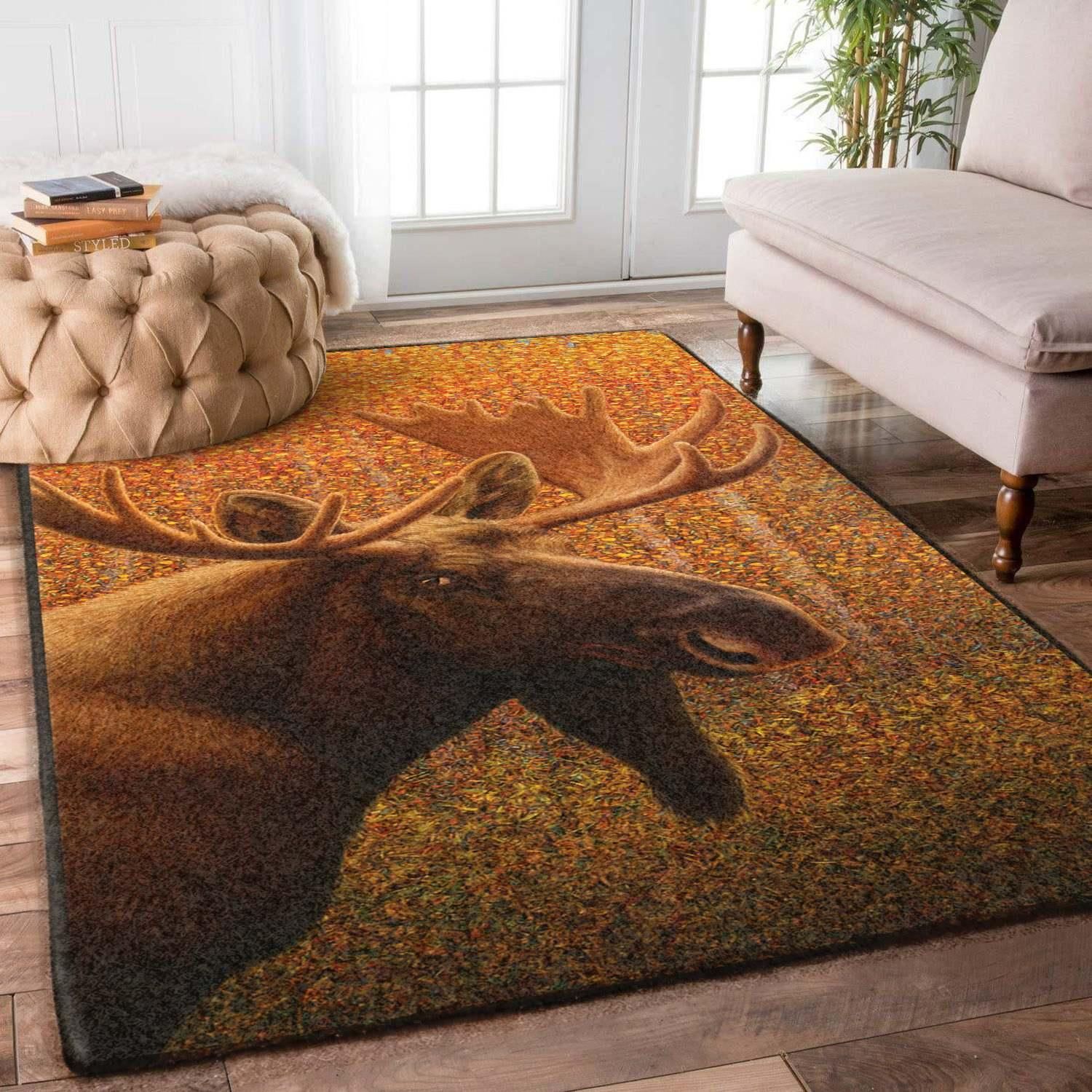 Moose Rug Chrismas Gift - Indoor Outdoor Rugs