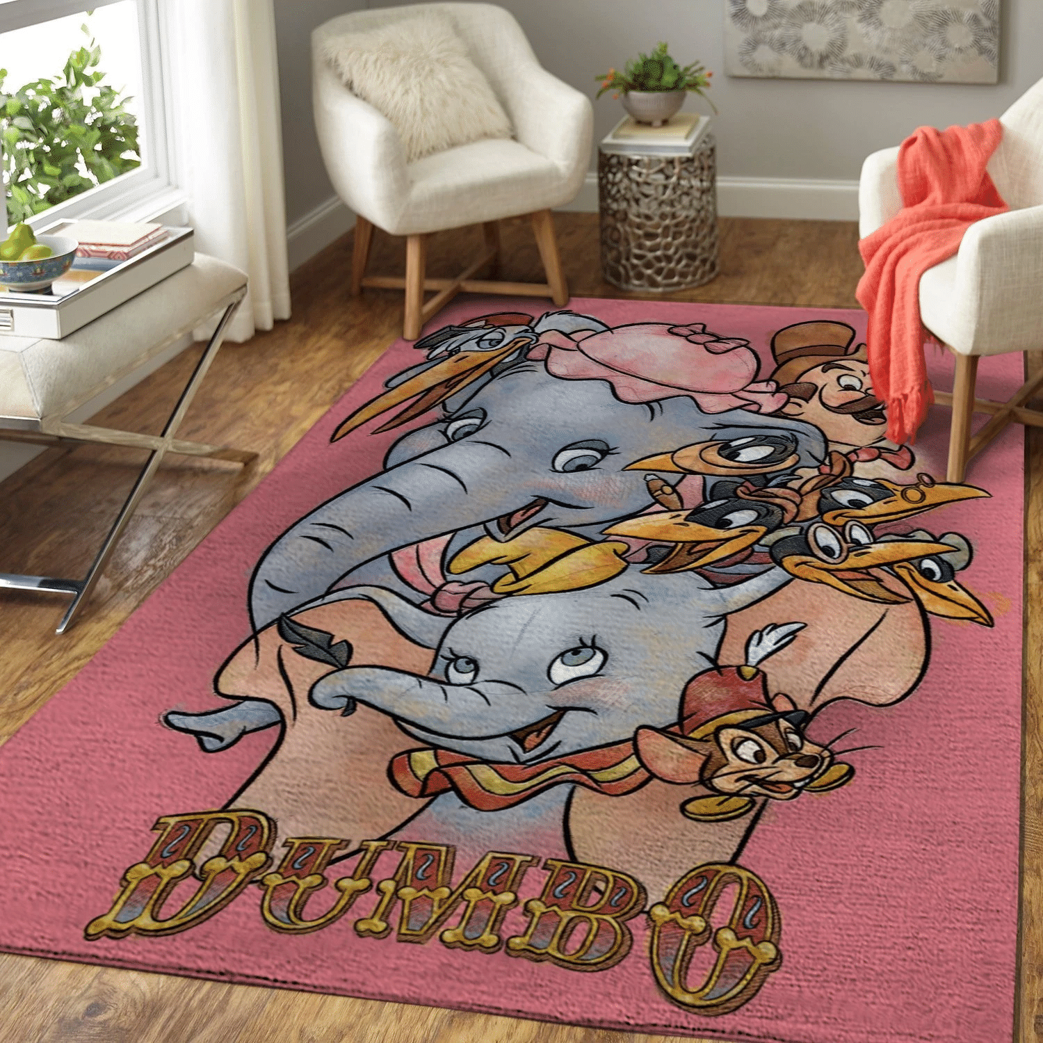 Dumbo And Friend Area Rug Chrismas Gift - Indoor Outdoor Rugs