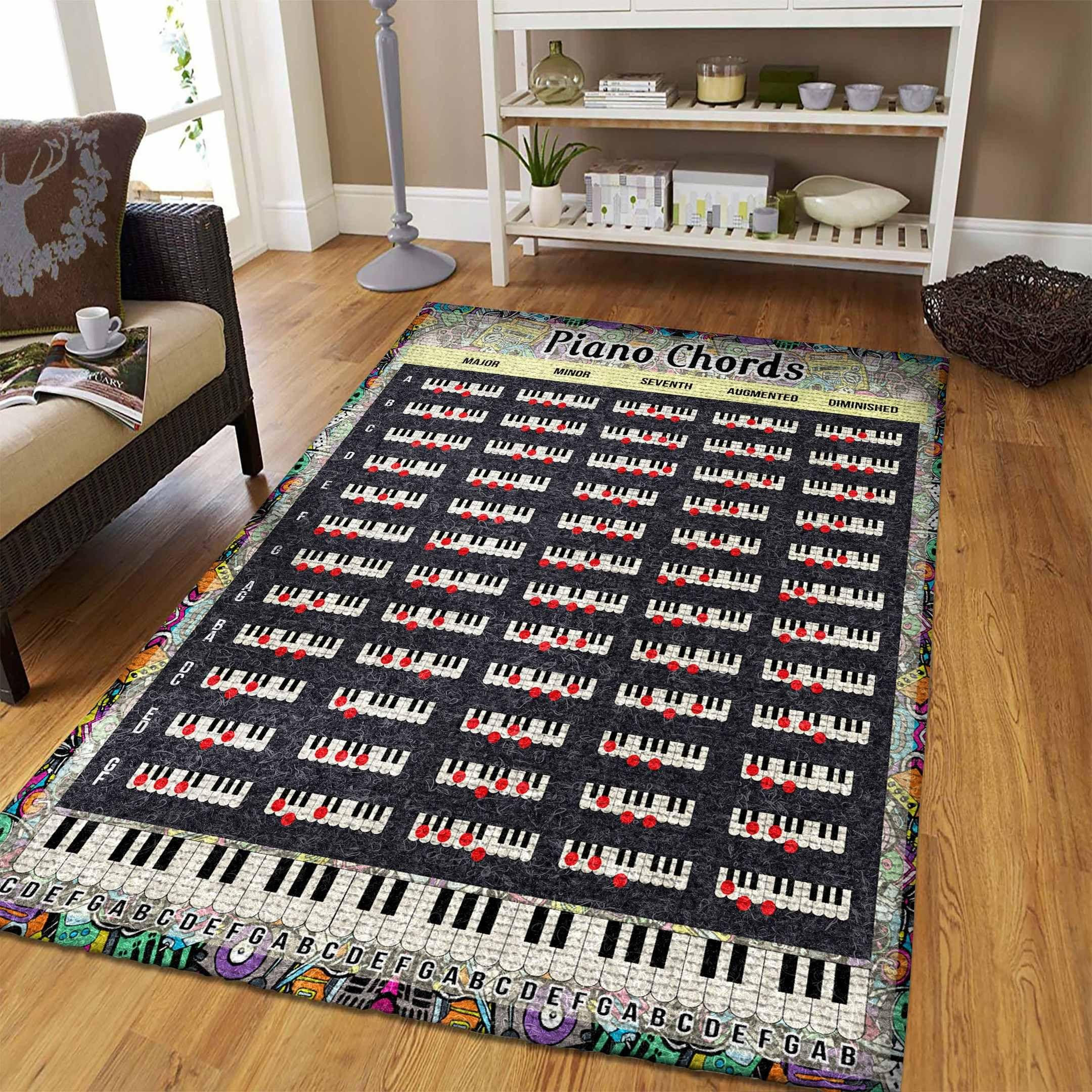 Piano Chords Rug Chrismas Gift - Indoor Outdoor Rugs