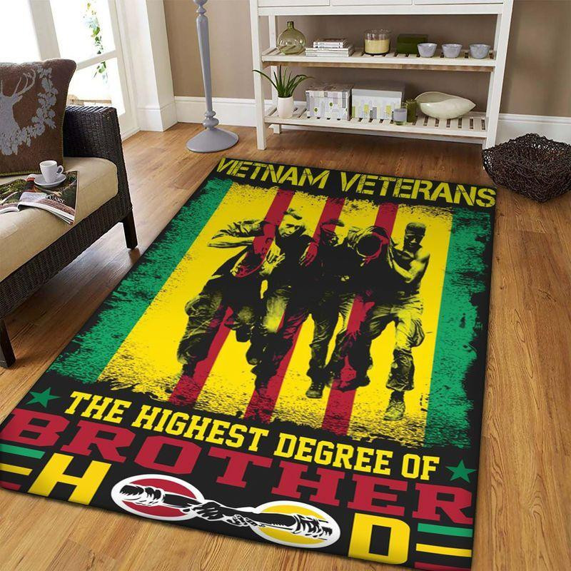 Vietnam Veteran Rug Chrismas Gift - Indoor Outdoor Rugs