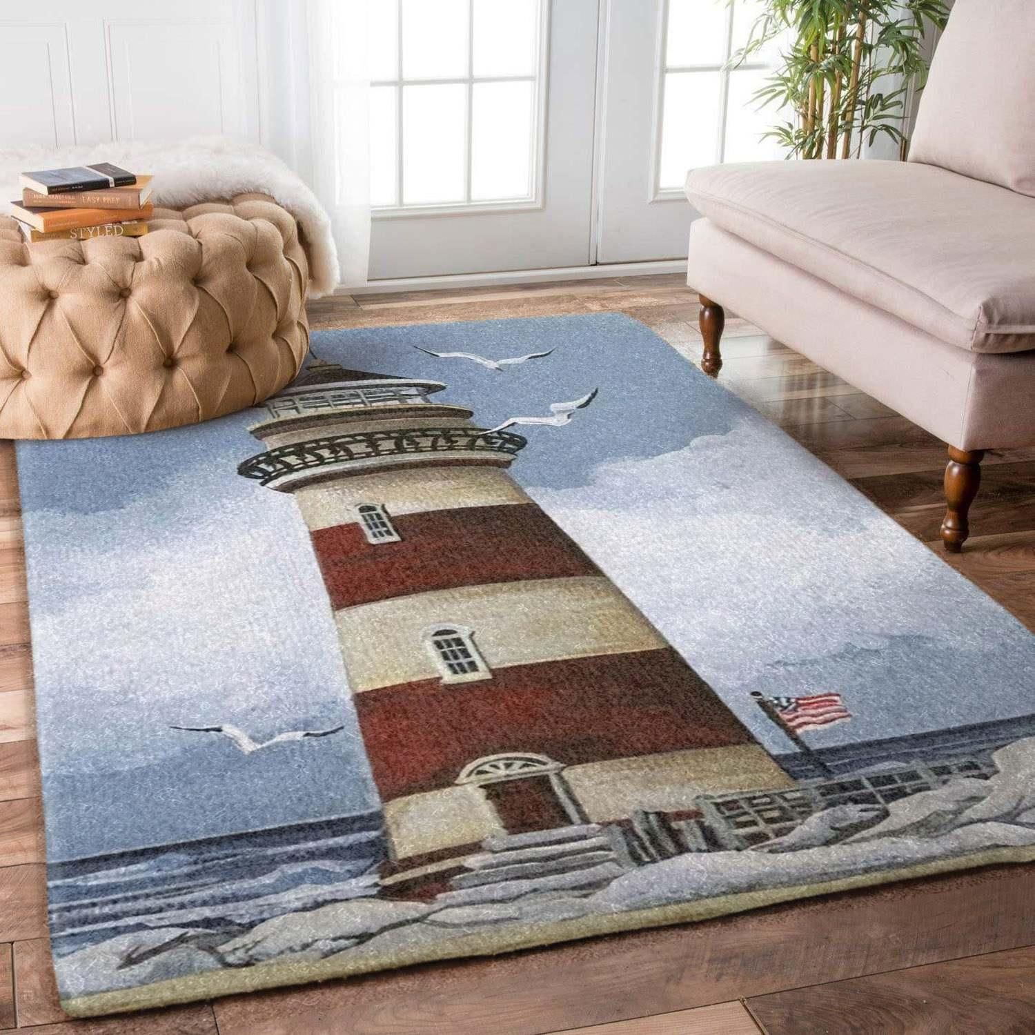 Lighthouse Rug Chrismas Gift - Indoor Outdoor Rugs