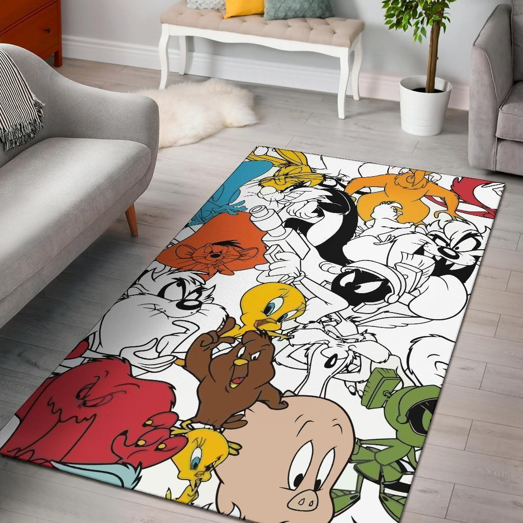 Looney Tunes Characters Area Rug Chrismas Gift - Indoor Outdoor Rugs