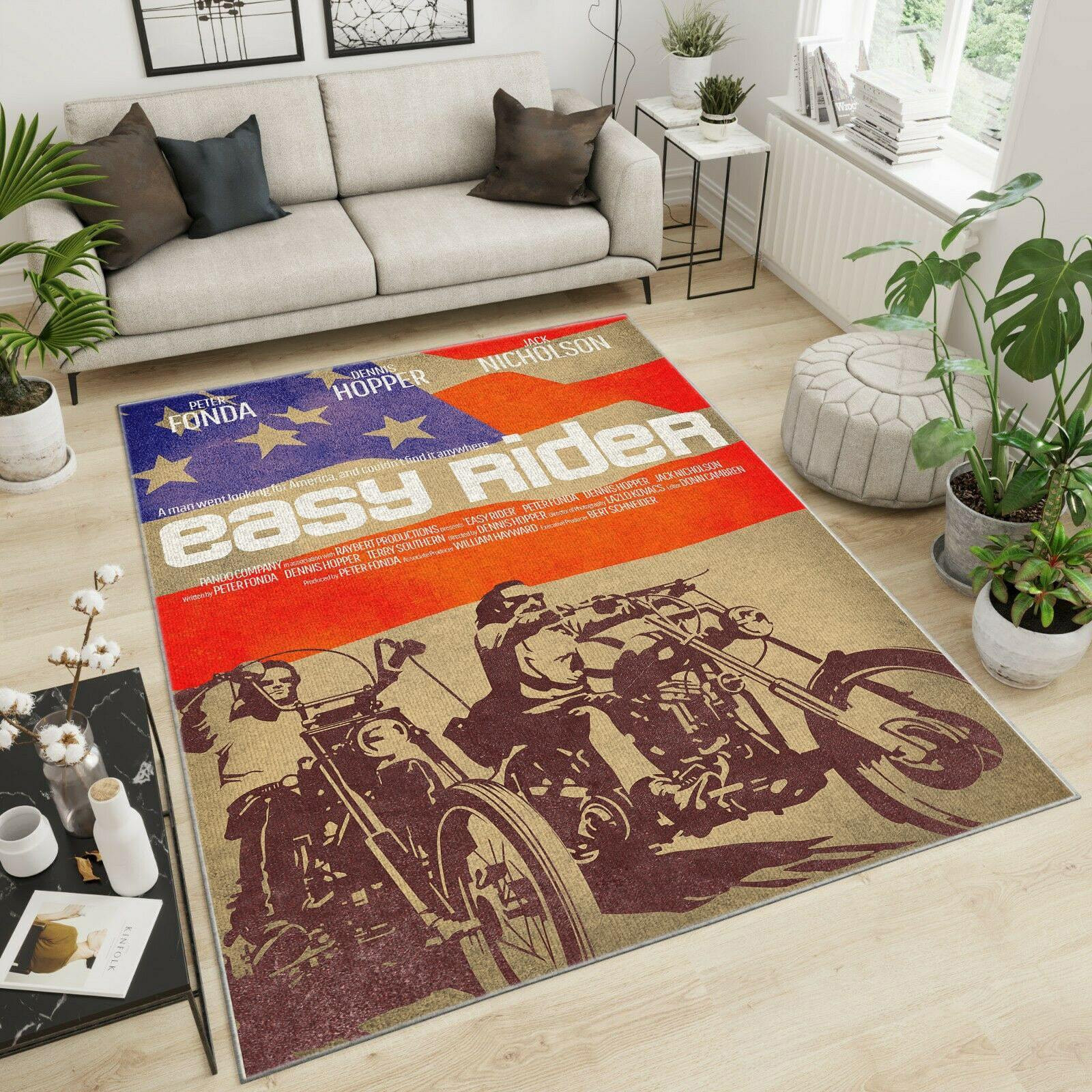 Easy Rider Area Rug Chrismas Gift - Indoor Outdoor Rugs