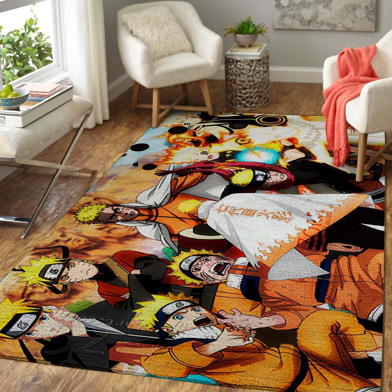 Manga Anime Fans Naruto All Forms Area Rug Chrismas Gift – Indoor Outdoor Rugs