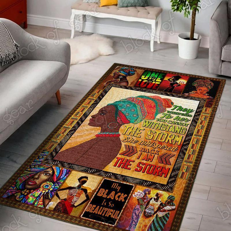 I Am The Storm African Rug Chrismas Gift - Indoor Outdoor Rugs