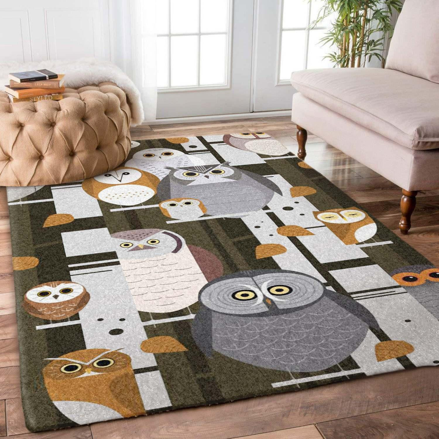 Owl Rug Chrismas Gift - Indoor Outdoor Rugs