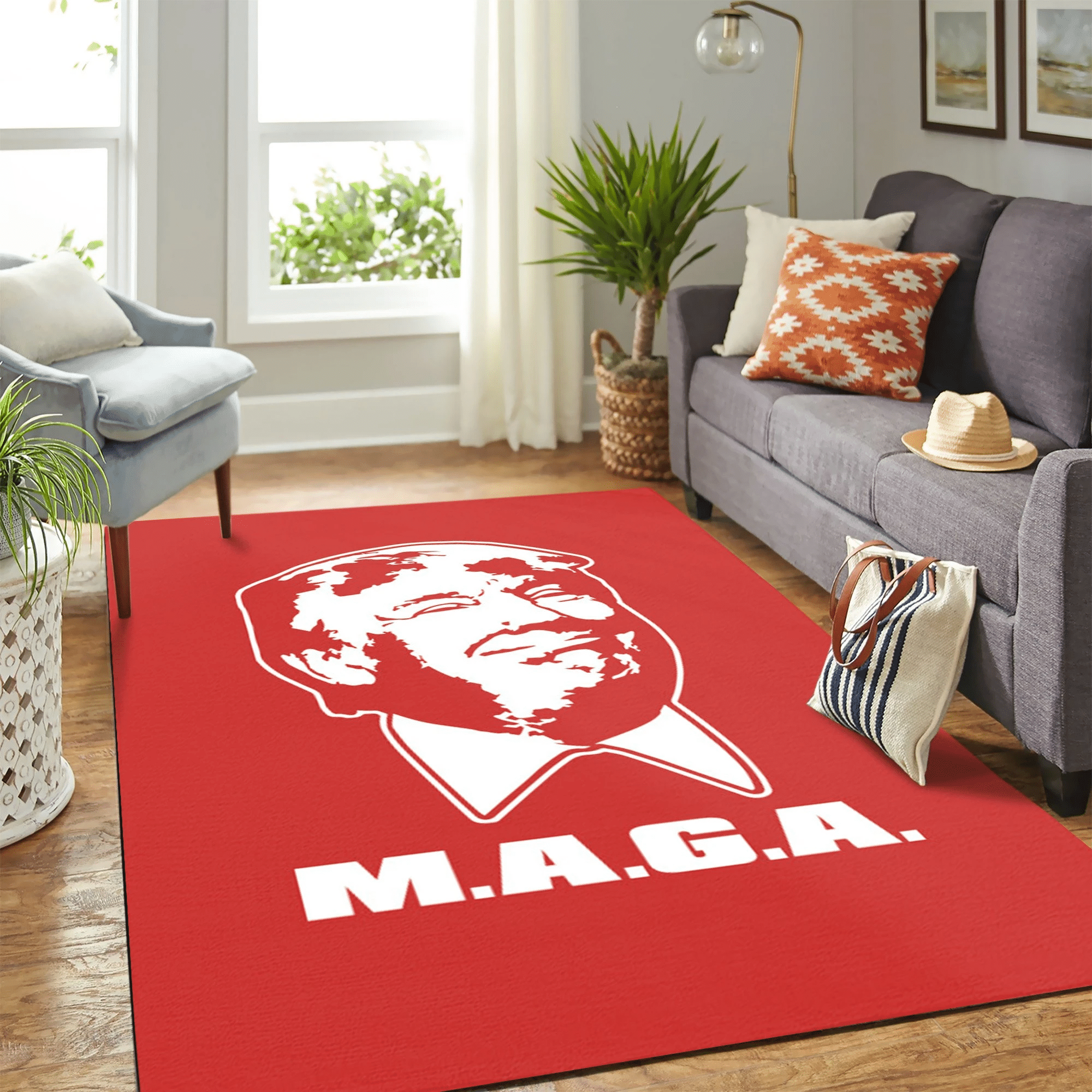 Donal Trump M A G A Carpet Floor Area Rug Chrismas Gift - Indoor Outdoor Rugs