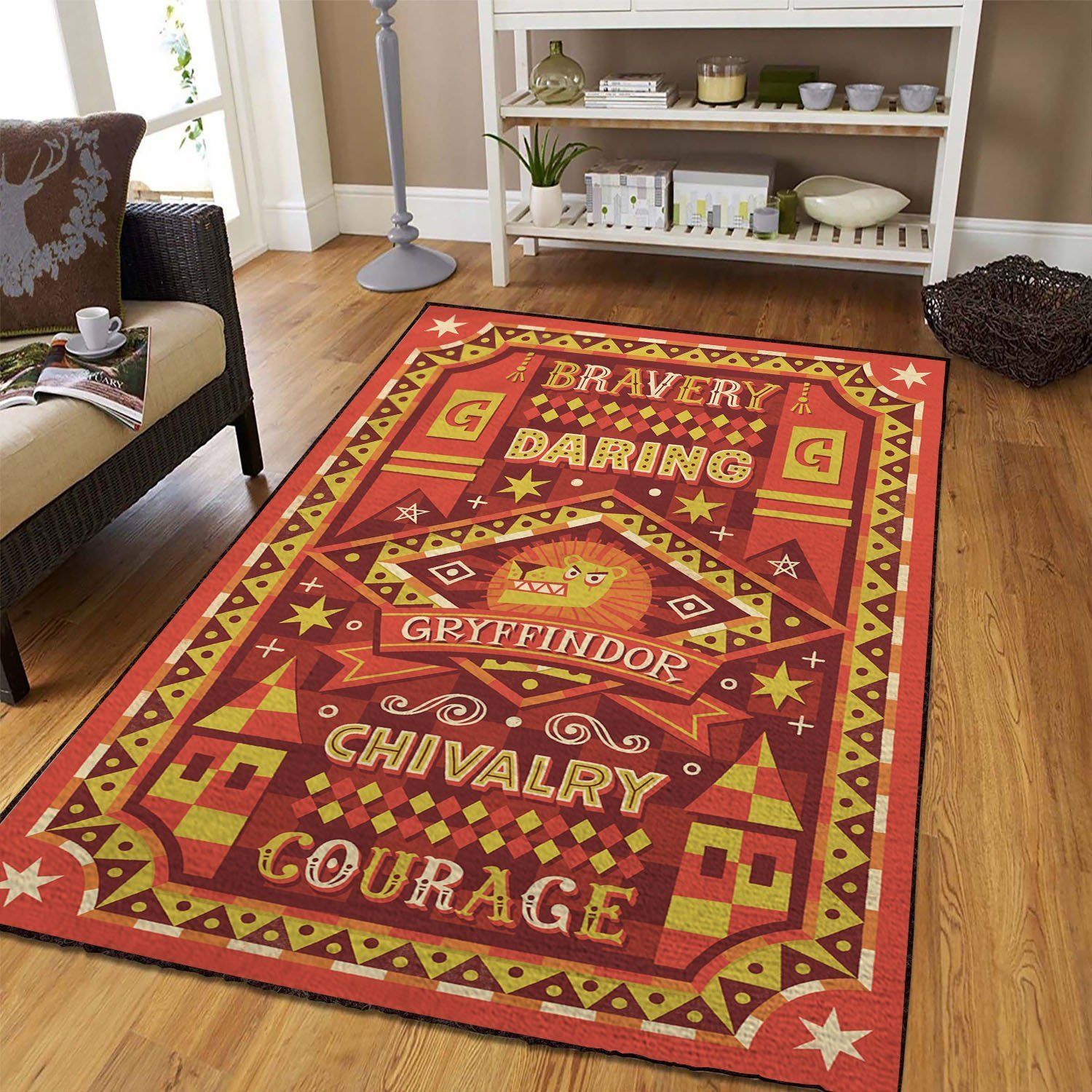 Harry Potter Gryffindor Area Rug Chrismas Gift - Indoor Outdoor Rugs