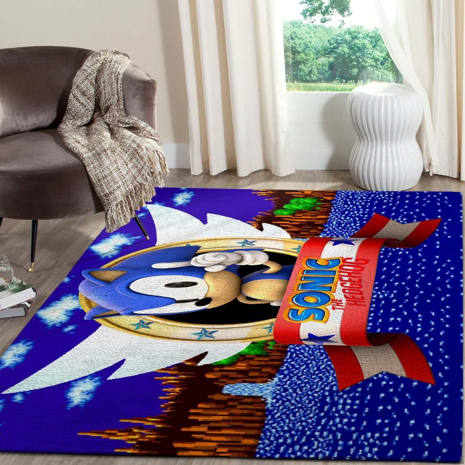 Game Lovers Sonic The Hedgehog Film Area Rug Chrismas Gift - Indoor Outdoor Rugs