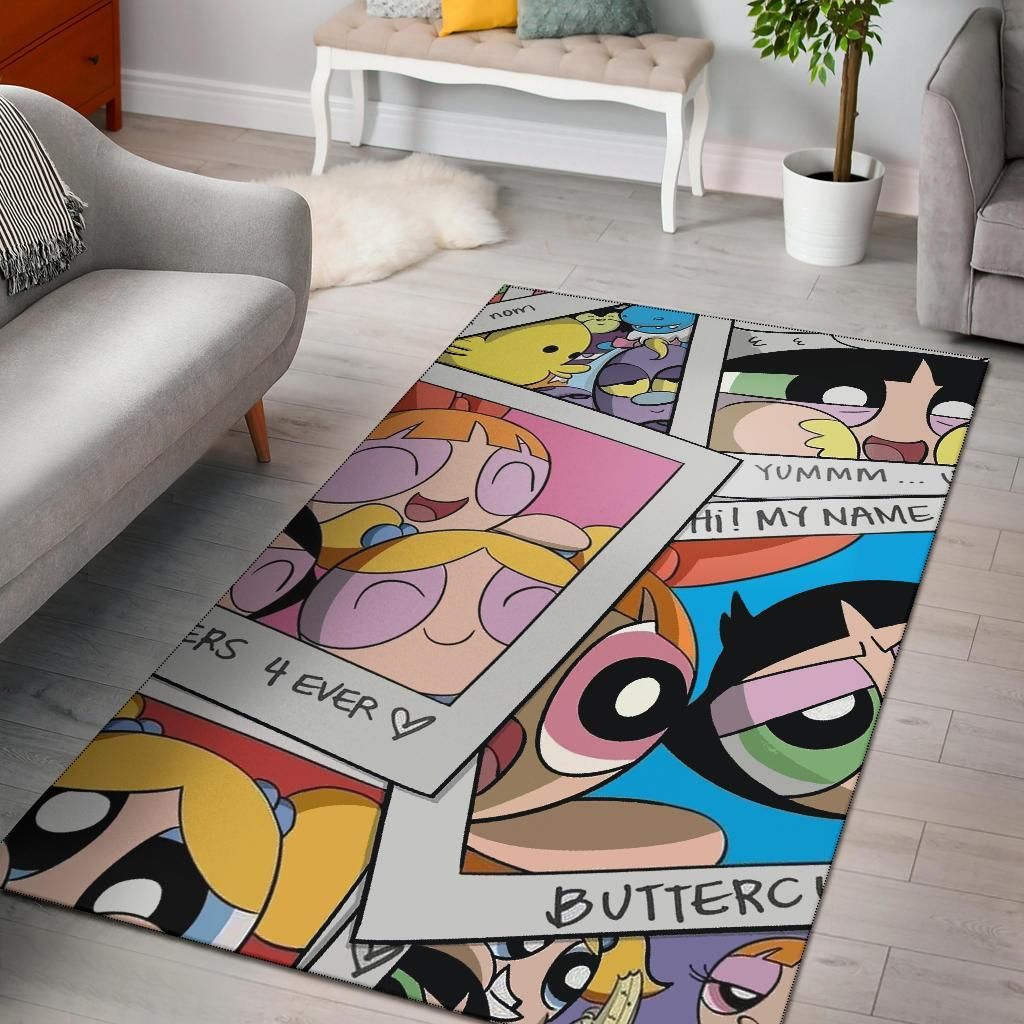 The Powerpuff Girls Area Rug Chrismas Gift - Indoor Outdoor Rugs