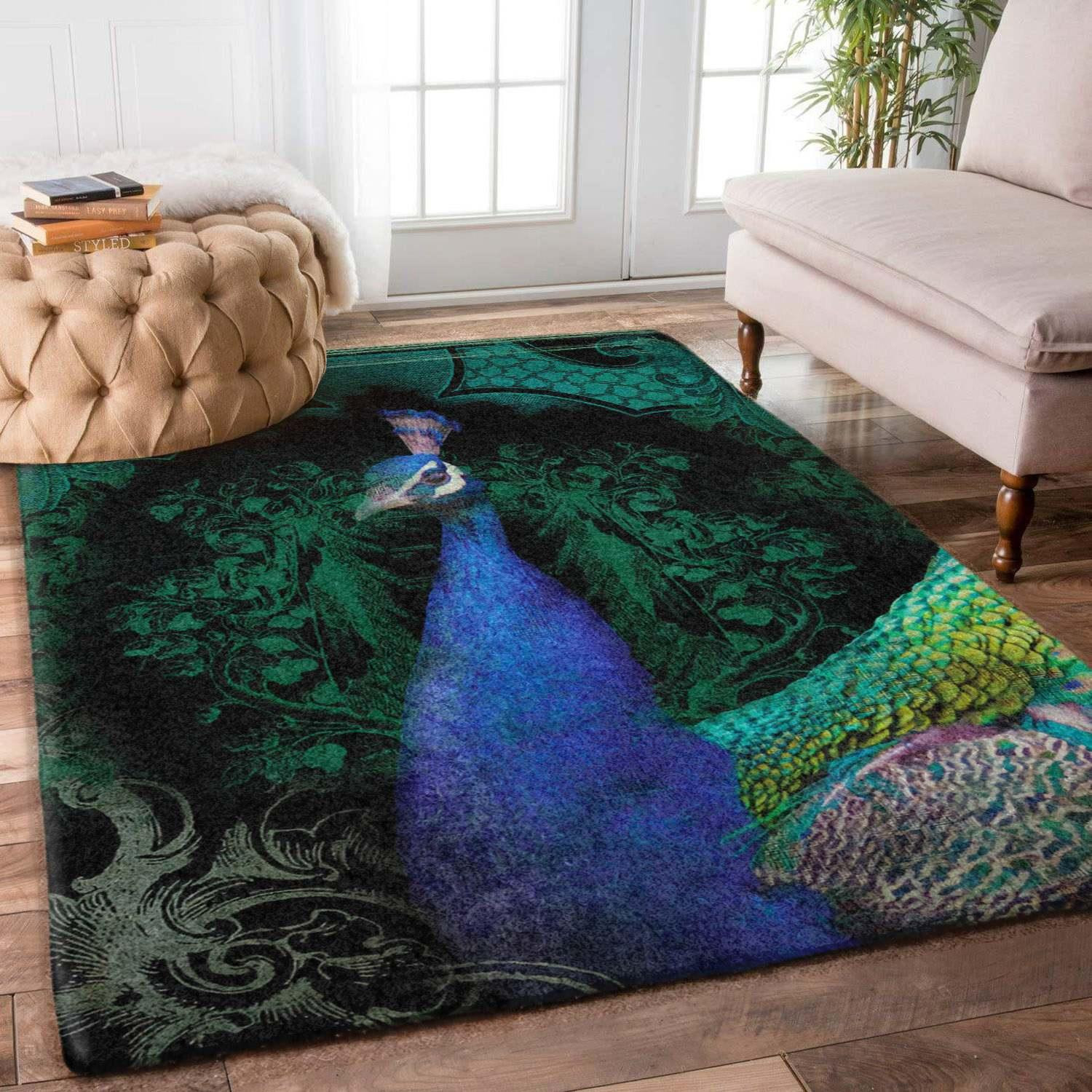 Peacock Rug Chrismas Gift - Indoor Outdoor Rugs