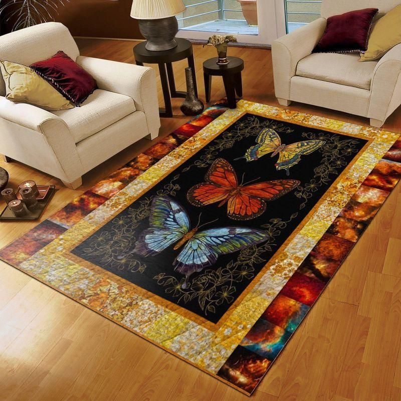 Butterfly Really Love Rug Chrismas Gift - Indoor Outdoor Rugs