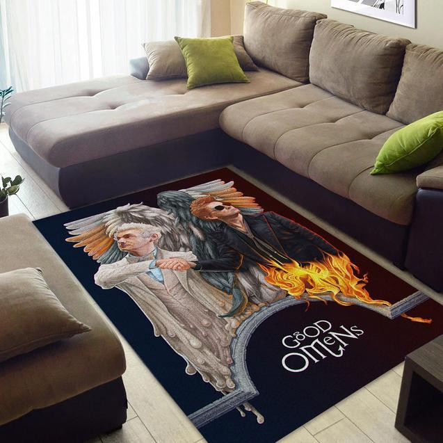 Good Omens Rug Chrismas Gift - Indoor Outdoor Rugs