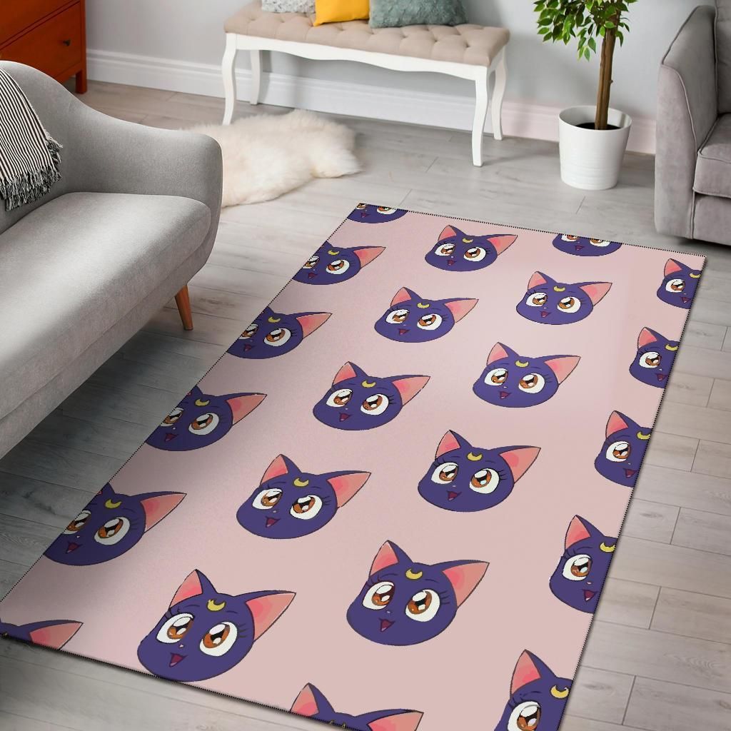 Luna Sailor Moon Cat Area Rug Chrismas Gift - Indoor Outdoor Rugs