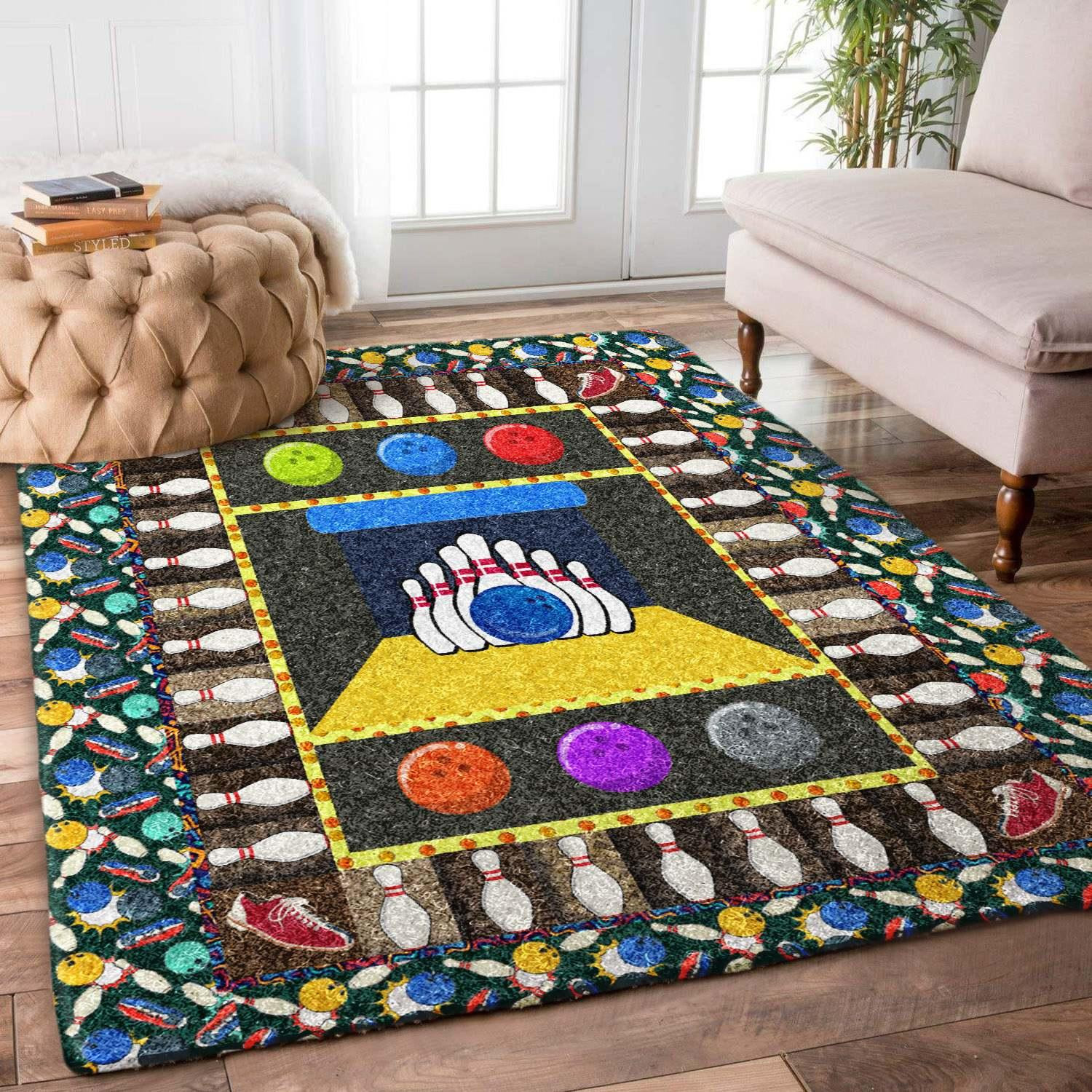 Bowling Rug Chrismas Gift - Indoor Outdoor Rugs