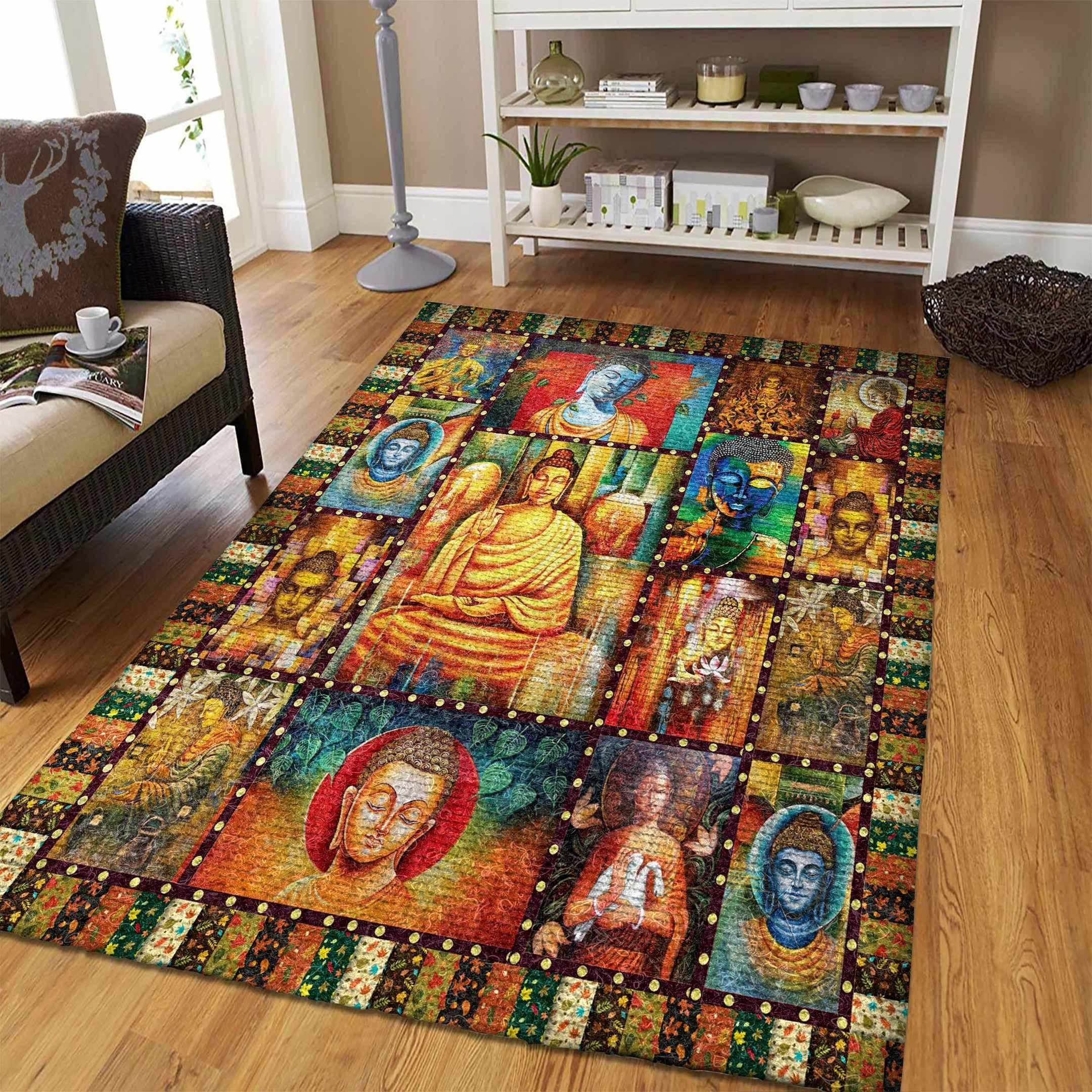 Buddhist Rug Chrismas Gift - Indoor Outdoor Rugs