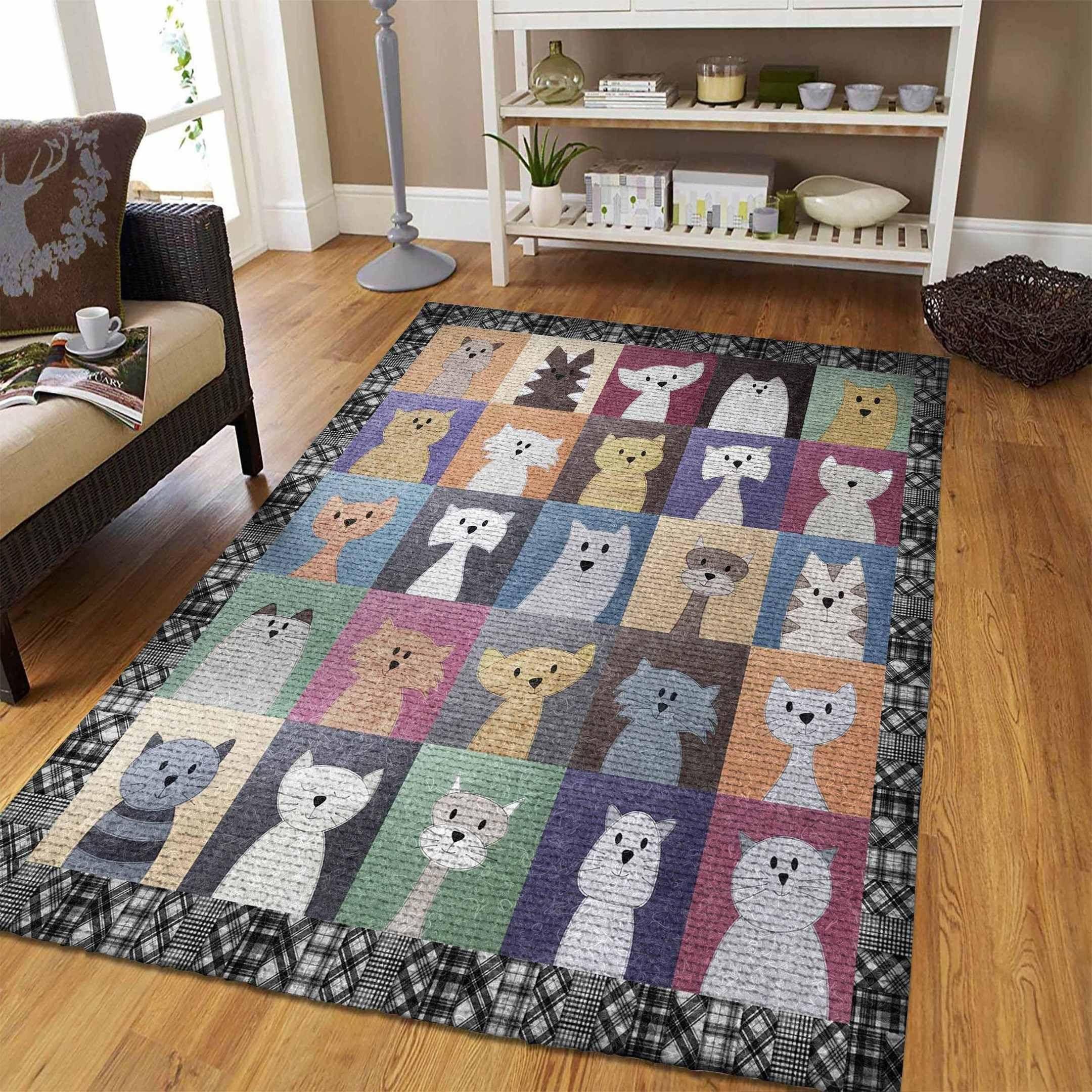 Cat Rug Chrismas Gift - Indoor Outdoor Rugs