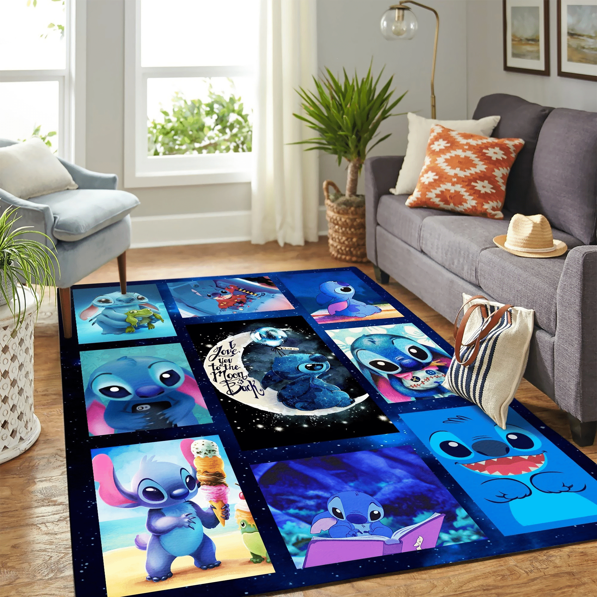 Stitch D Carpet Area Rug Chrismas Gift - Indoor Outdoor Rugs