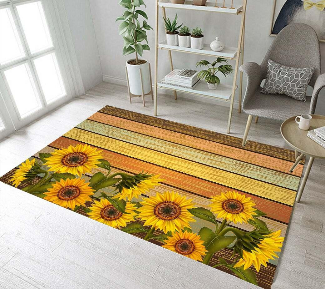 Sunflower Rug Chrismas Gift - Indoor Outdoor Rugs