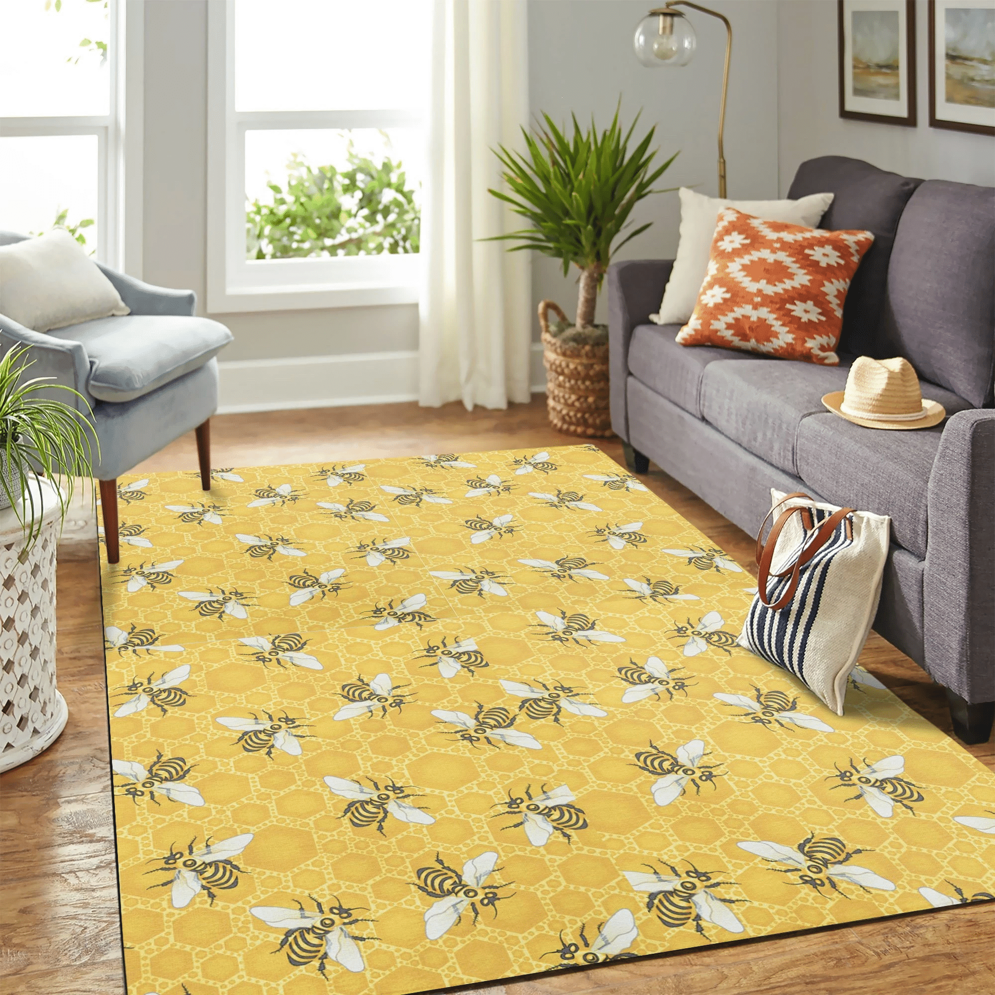 Honey Bee Carpet Rug Chrismas Gift - Indoor Outdoor Rugs