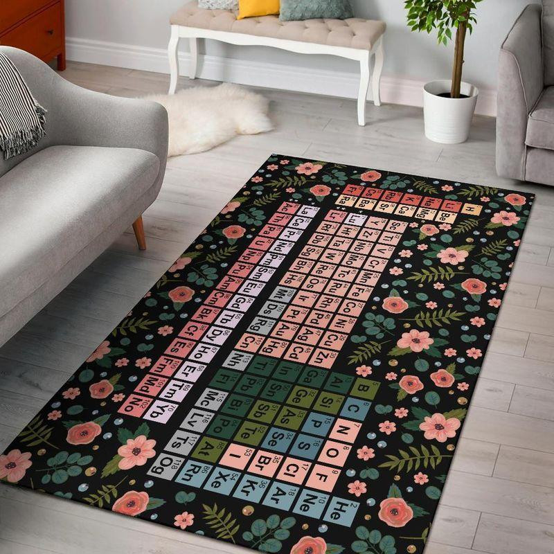 Periodic Table Area Rug Chrismas Gift - Indoor Outdoor Rugs